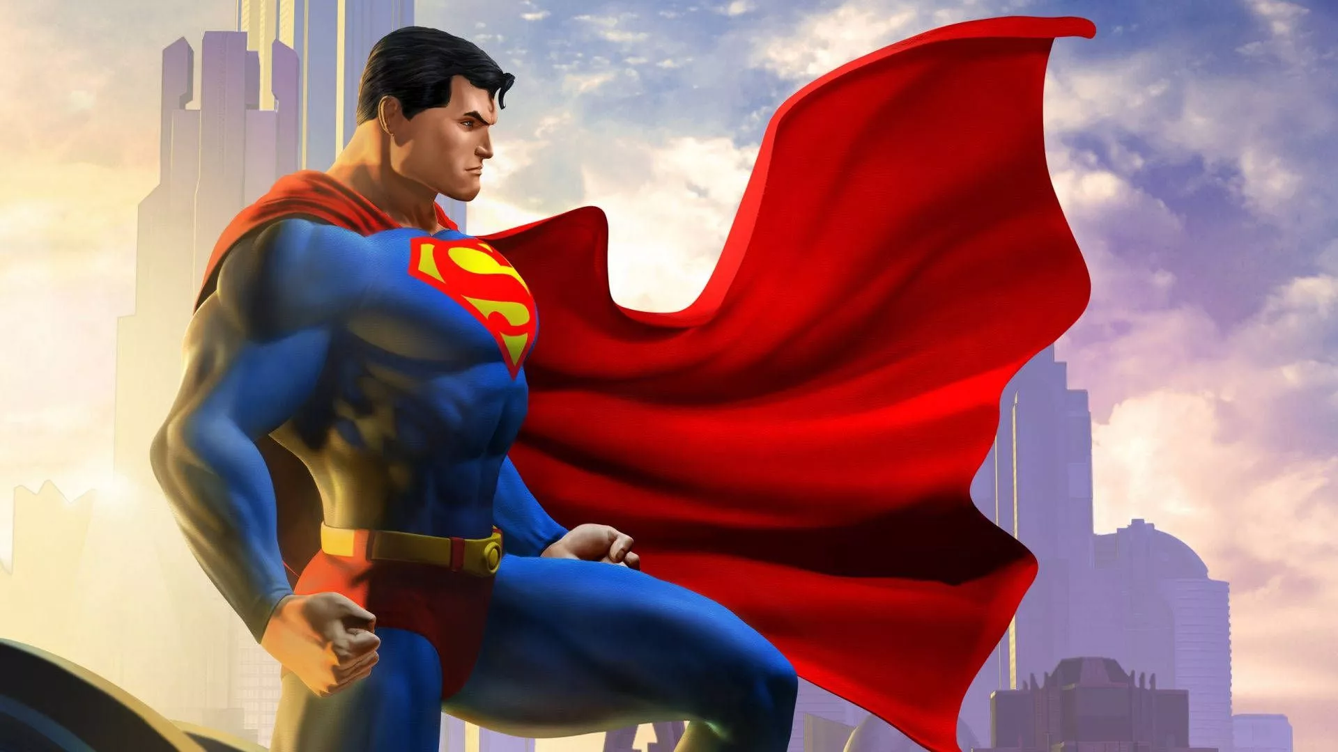 of Steel Soars Over the City Wallpaper