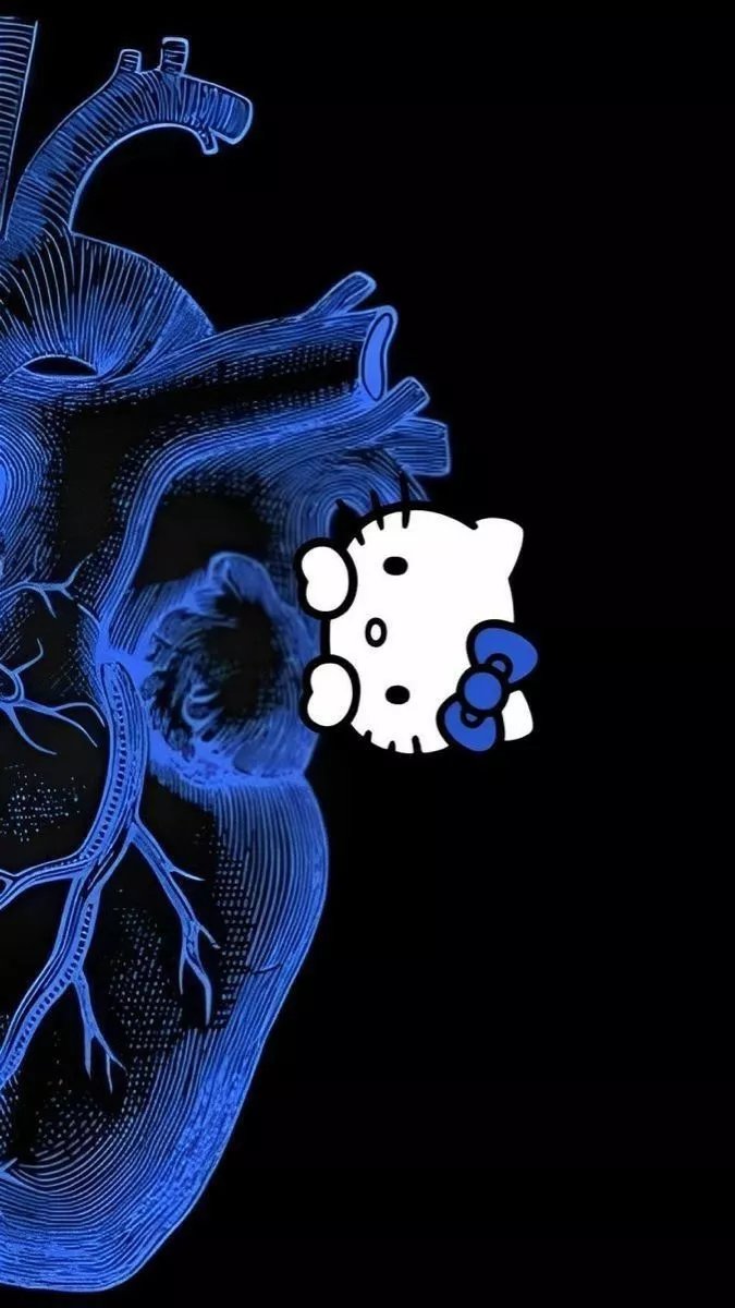 Hello Kitty heart matching wallpaper