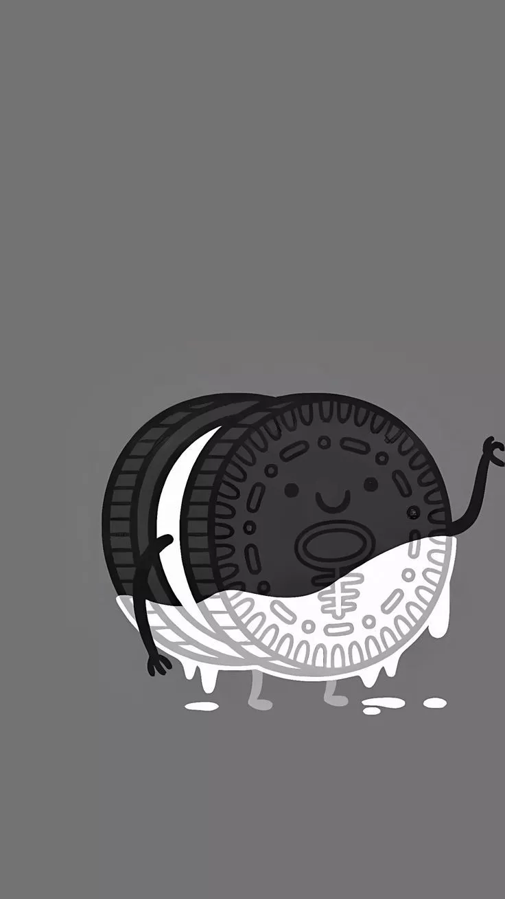 Oreo and milk matching wallpaper