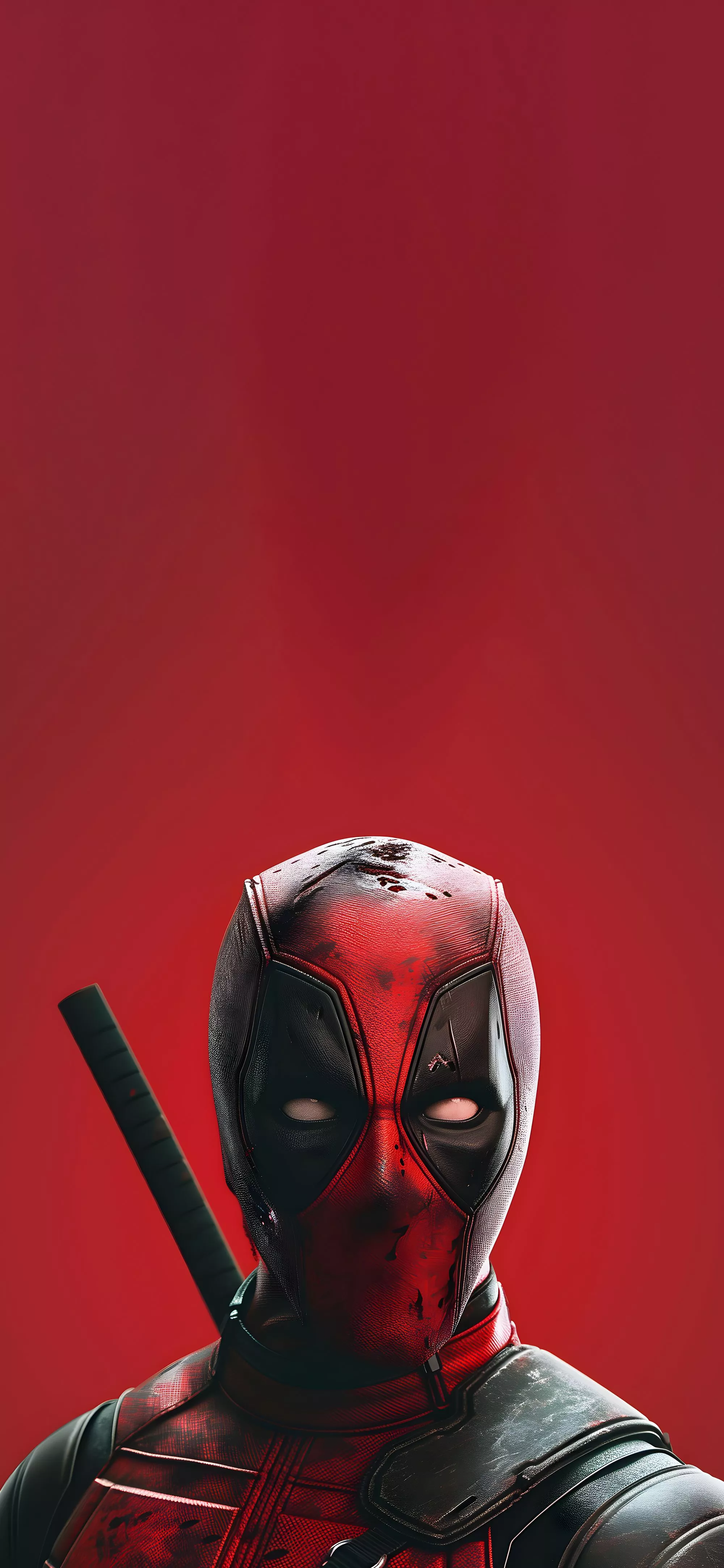 Superhero Deadpool Red Theme Wallpaper