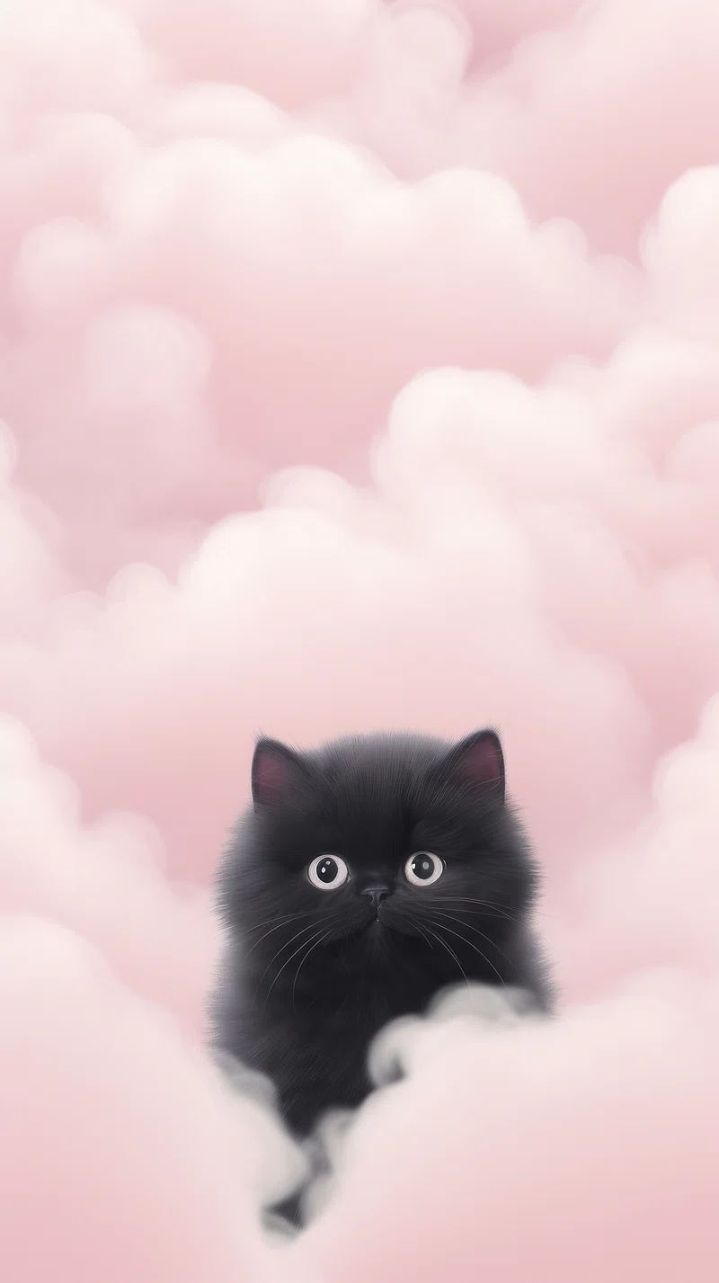 iPhone Wallpaper Black Cat Image
