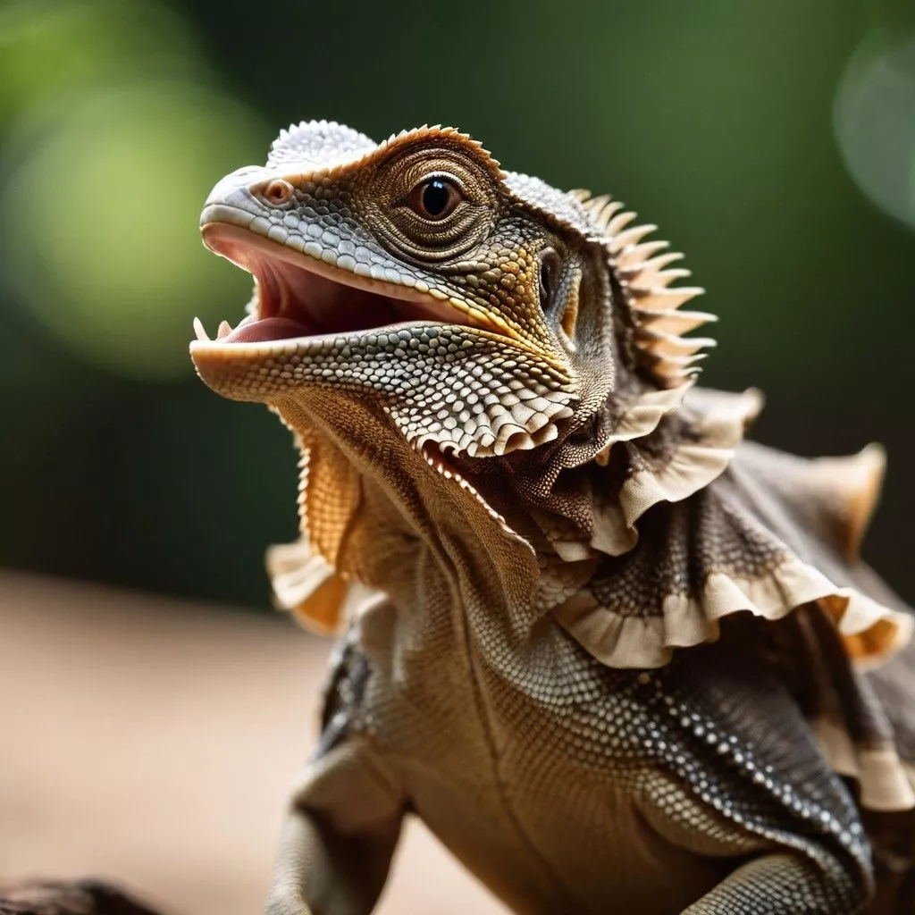 frilled lizard Prompts. Stable
