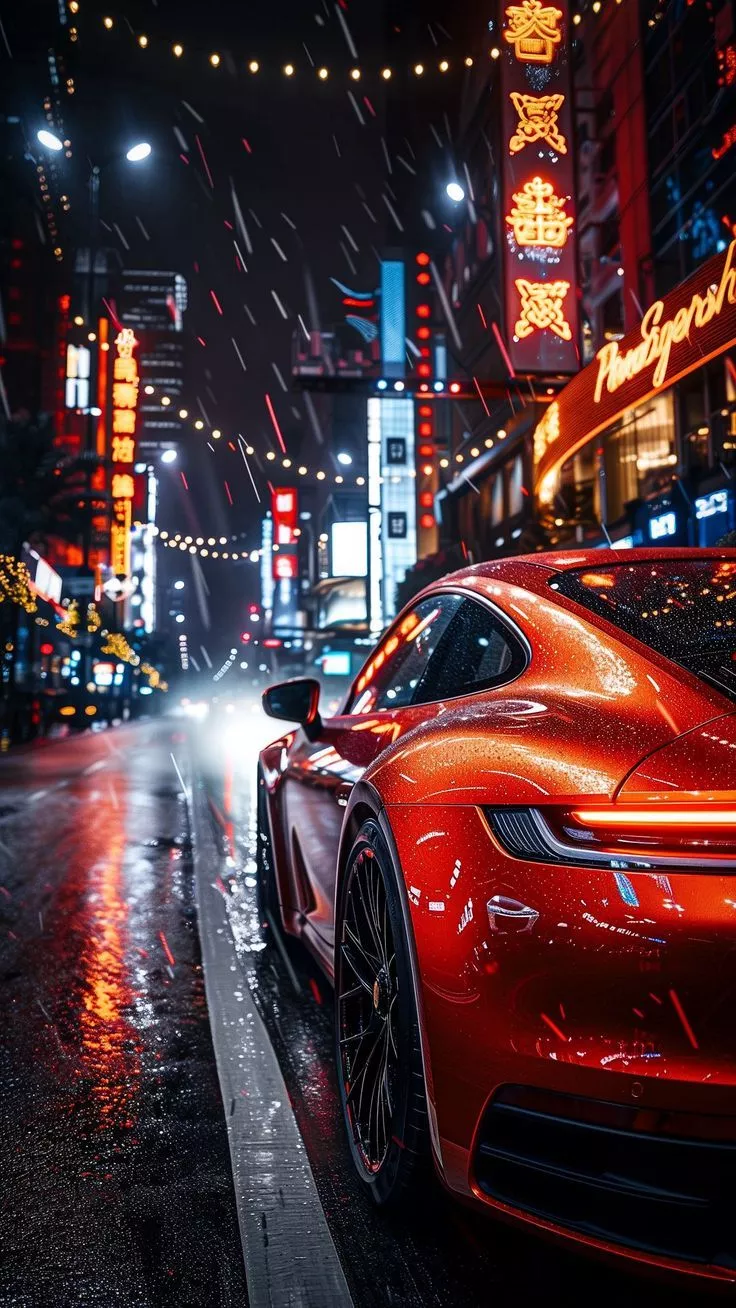 Wallpaper porsche, car, red, road
