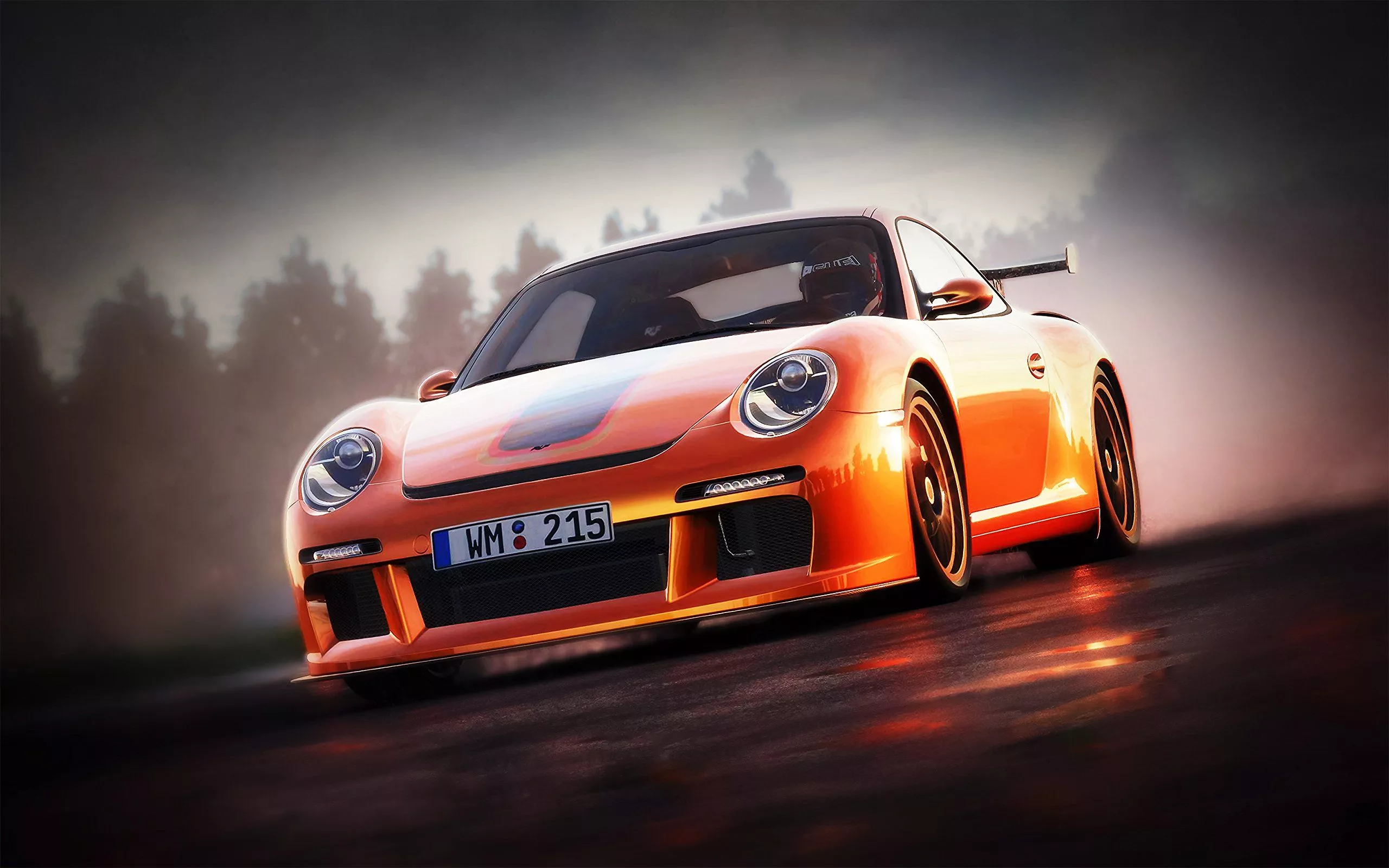 Art Print Picture Porsche 911 Call Rain