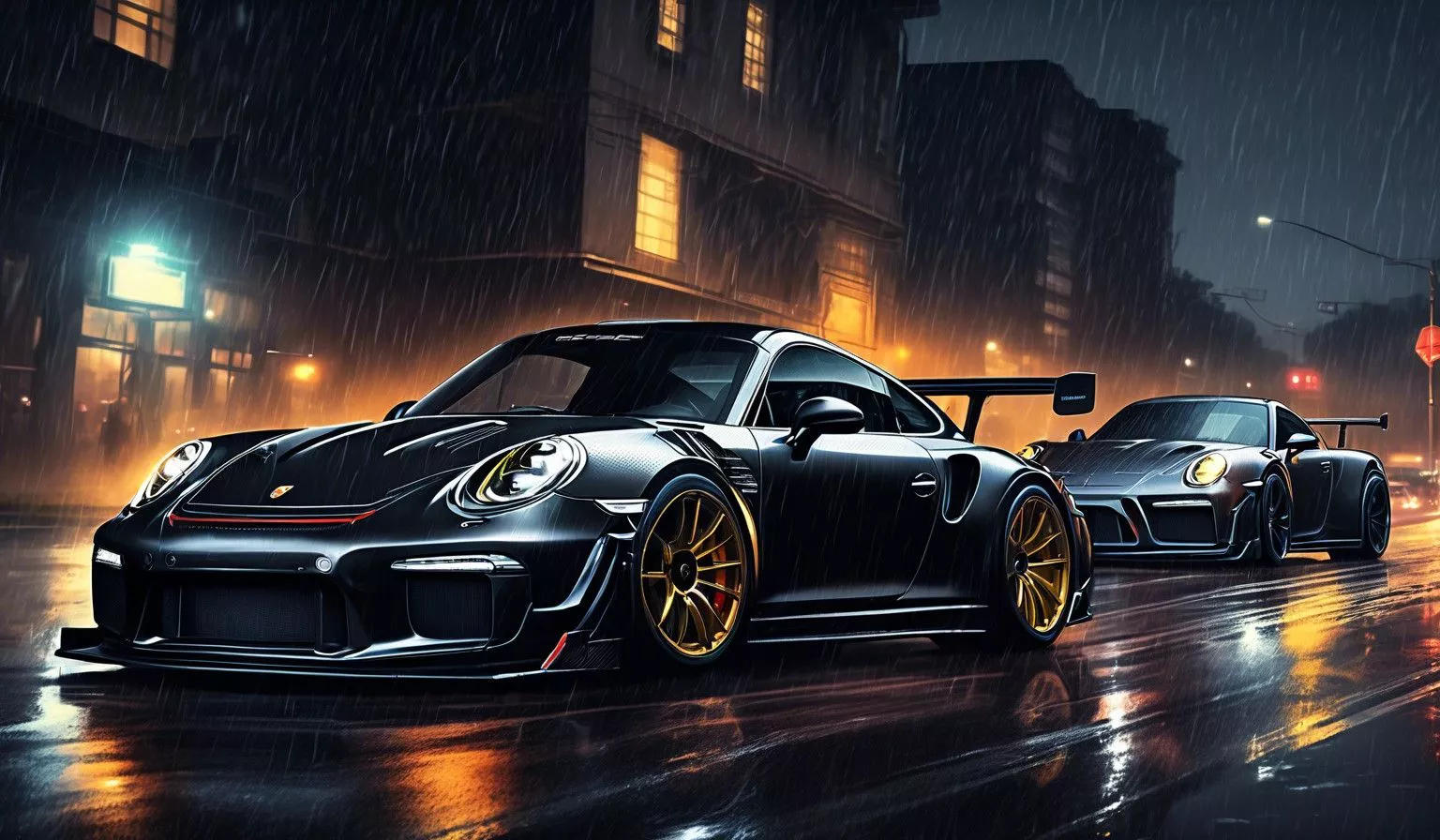 Porsche 911 GT3 and Nissan Skyline GTR