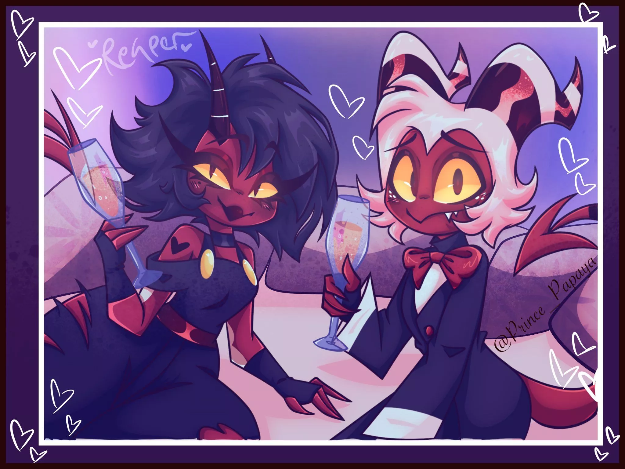 Millie & moxxie having a drink