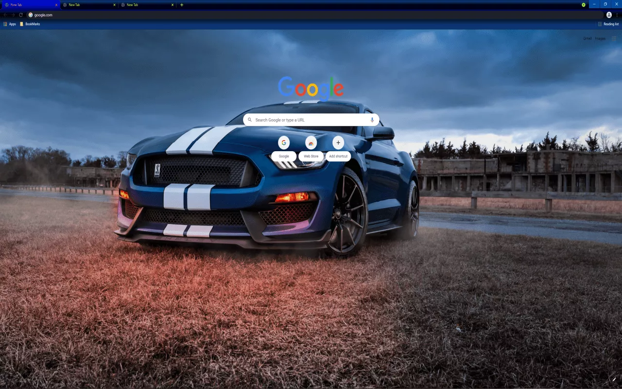 Mustang Shelby Blue 2560X1440 Blue