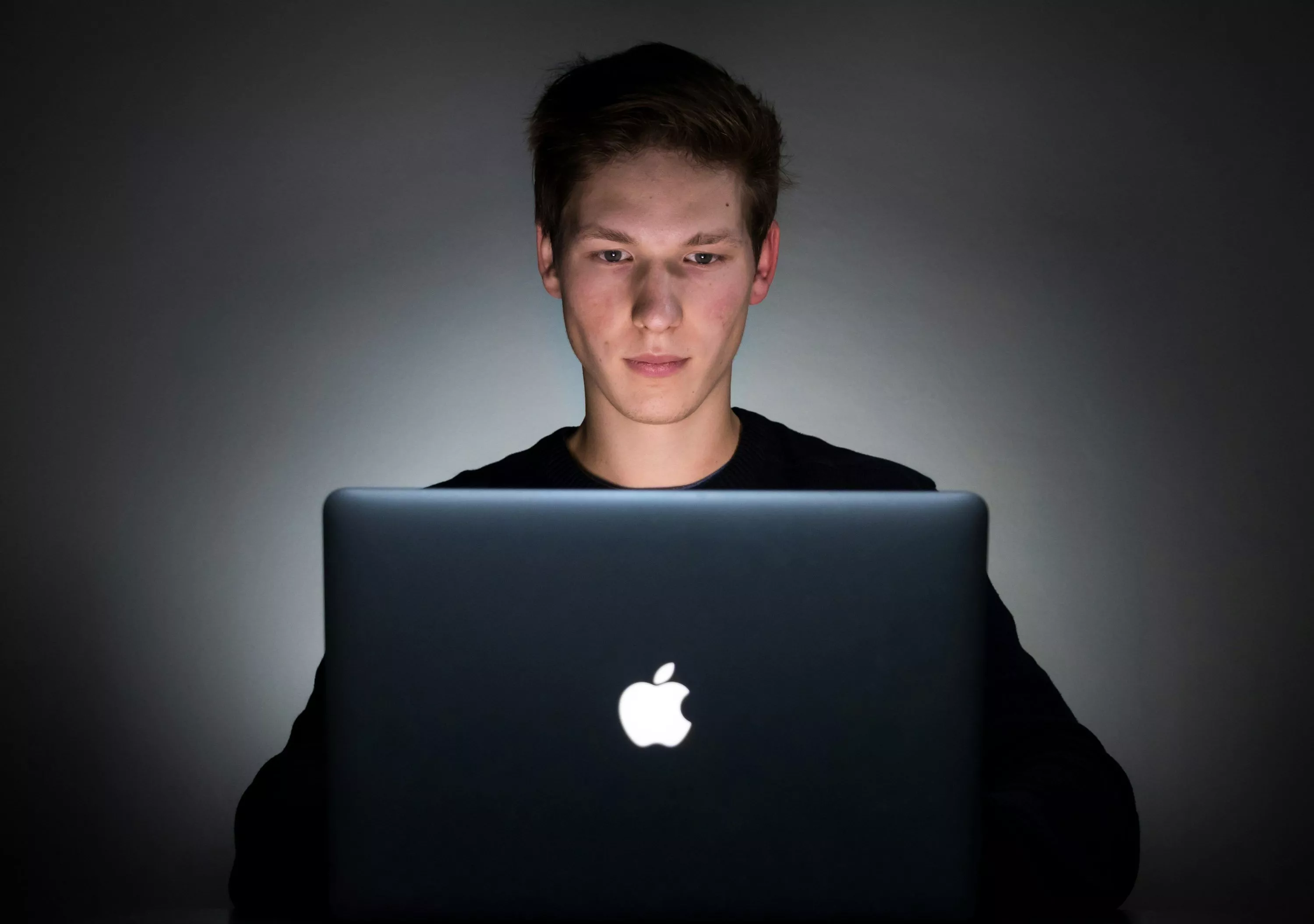 Man Working On Computer Picture