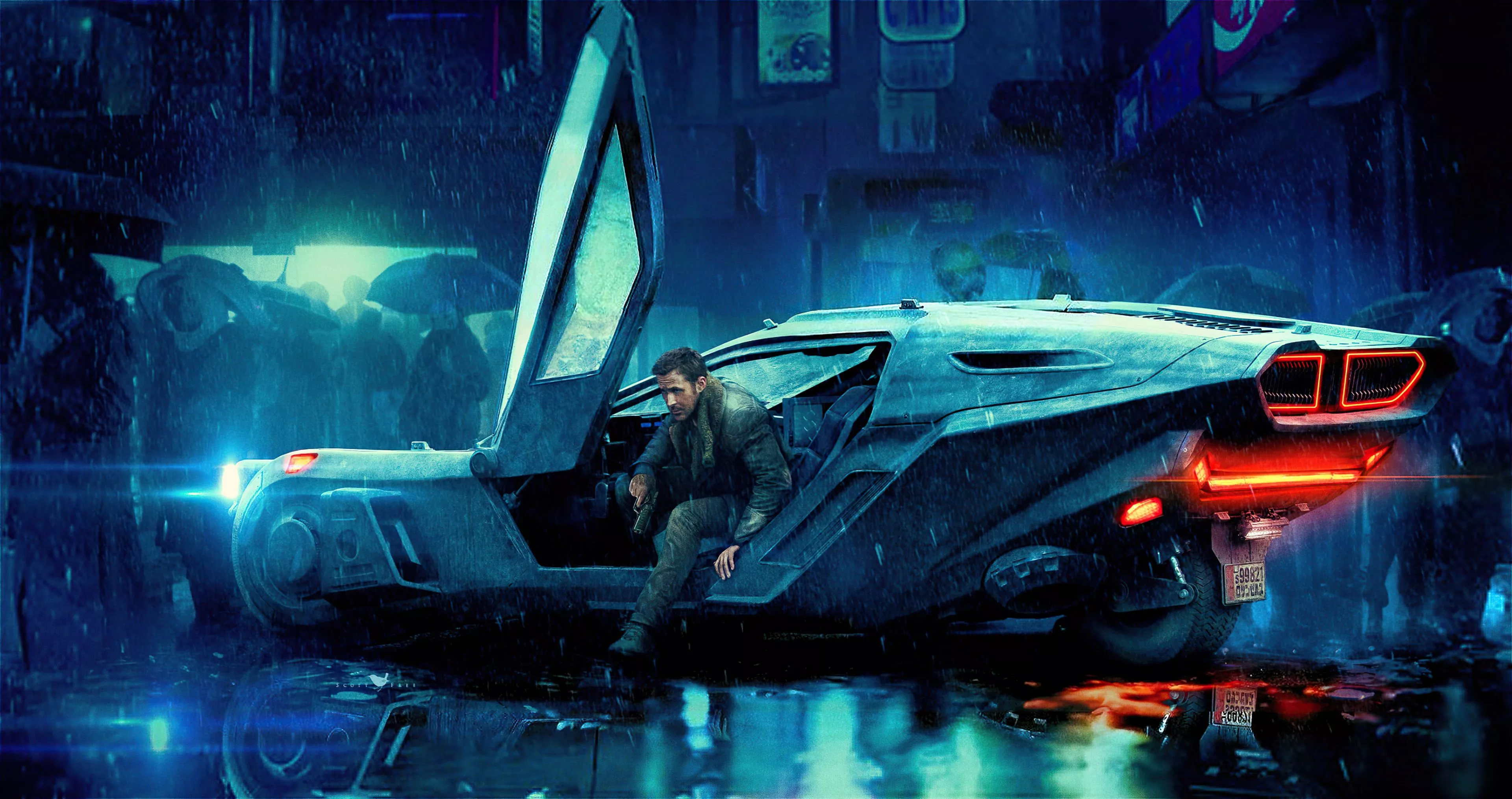Wallpaper weapons, Ryan Gosling, Ryan Gosling, Blade runner 2049, Blade Runner 2049, Airmobile for mobile and desktop, section фильмы, resolution 3840x2030