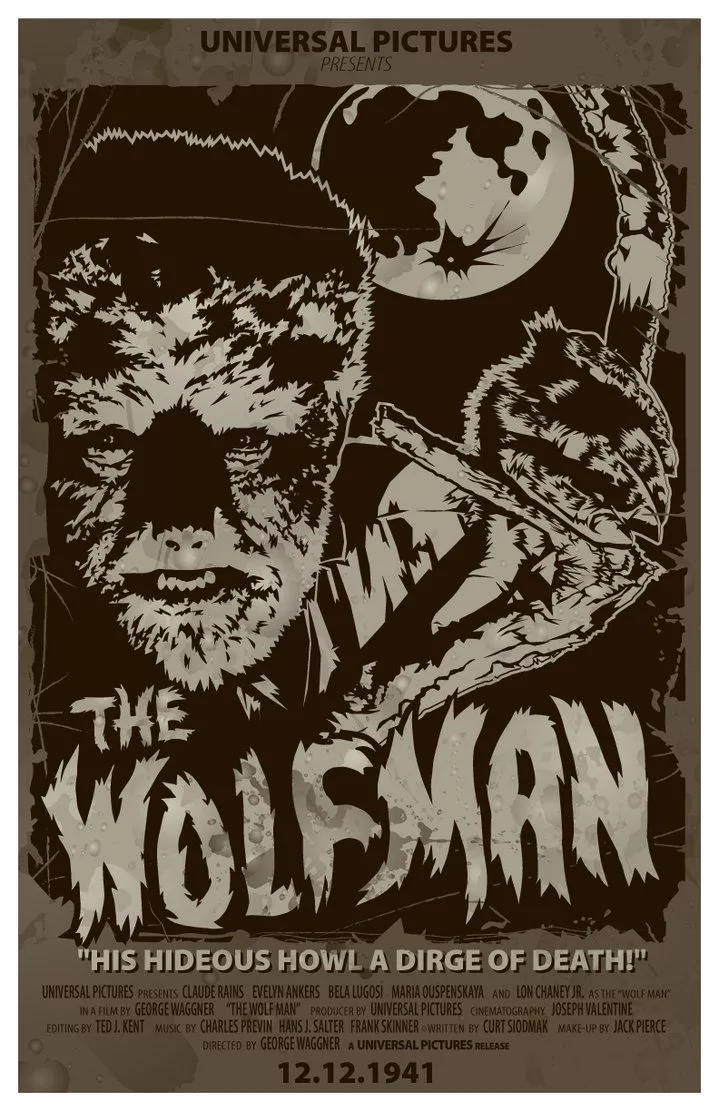 The Wolf Man 1941 Poster By 4gottenlore