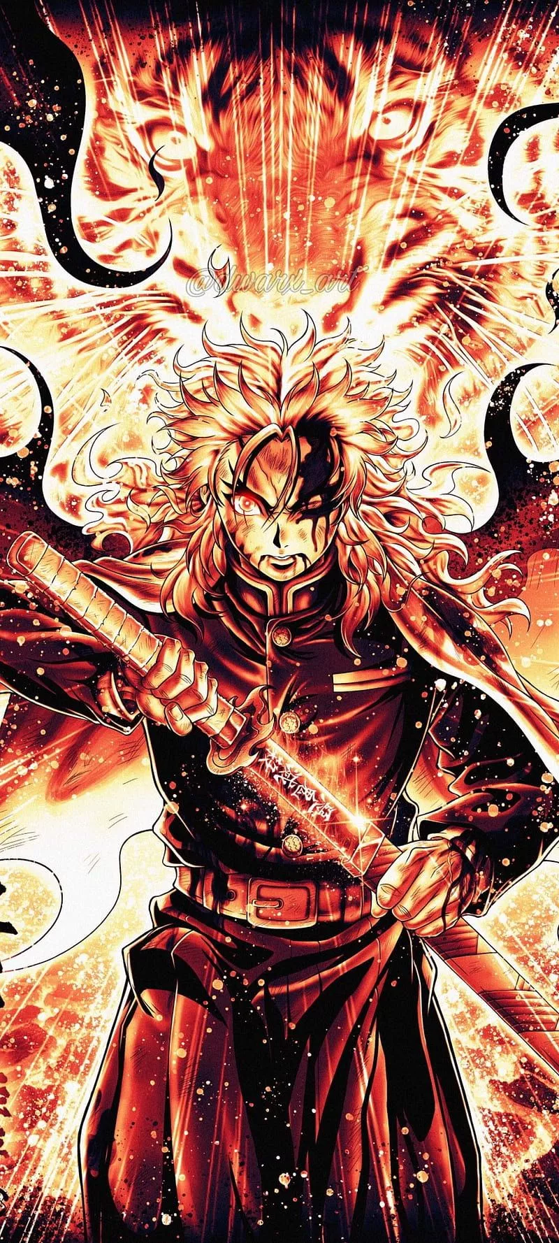 HD fire sword manga wallpaper