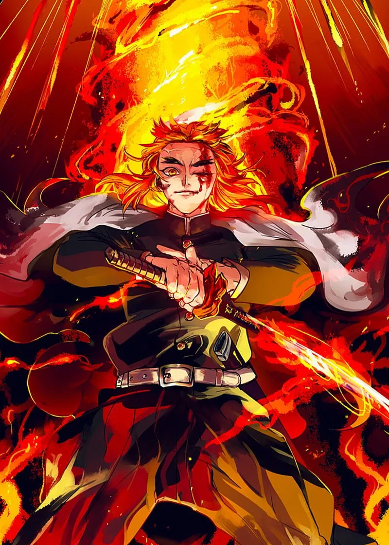 Rengoku kimetsu, anime, dragon ball