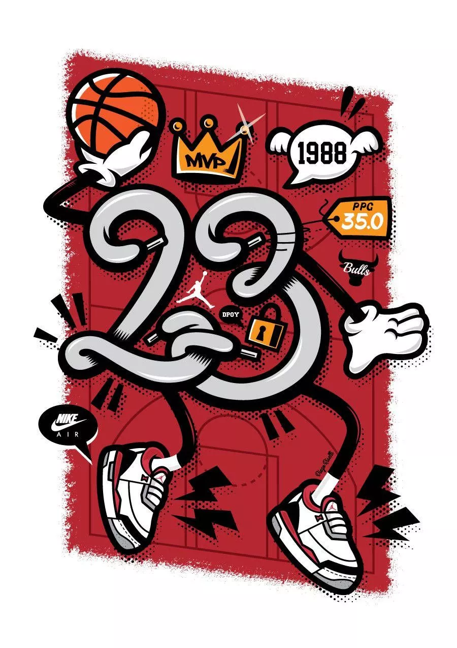 Cool Number 23 Michael Jordan Fan Art
