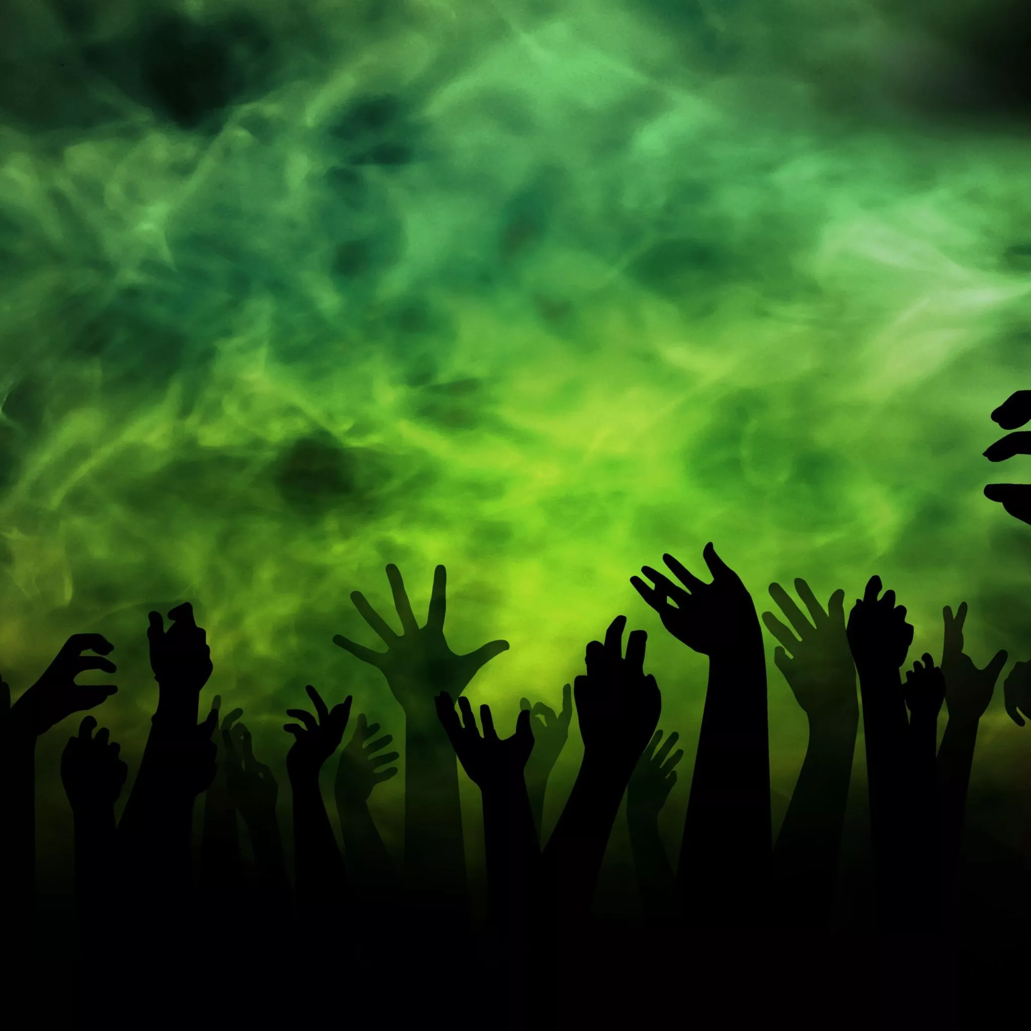 Silhouette Wallpaper 4K, Hands, Smoke