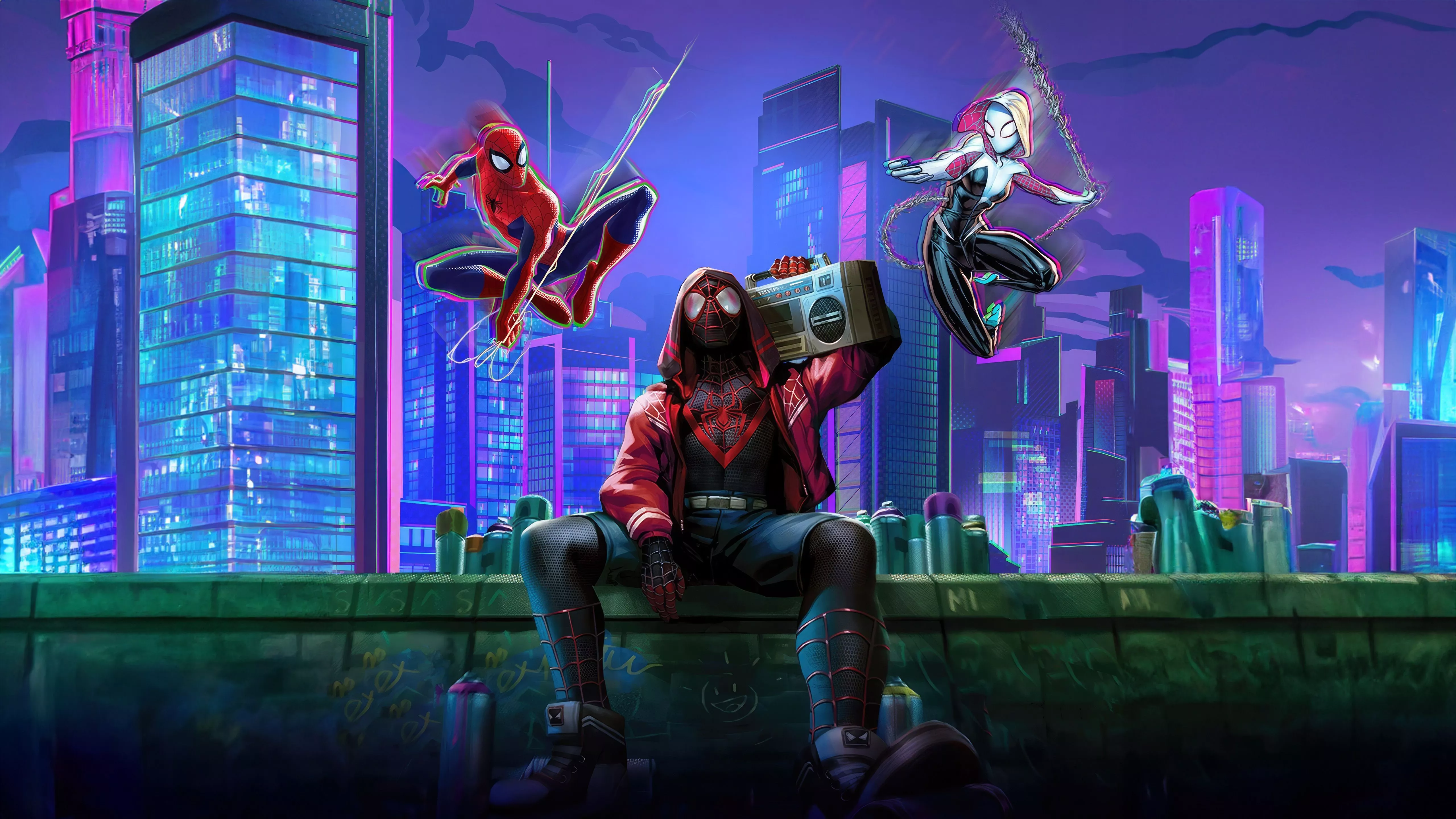 Miles Morales And Gwen Stacy Epic Partnership Wallpaper, HD Superheroes Wallpaper, 4k Wallpaper, Image, Background, Photos and Picture
