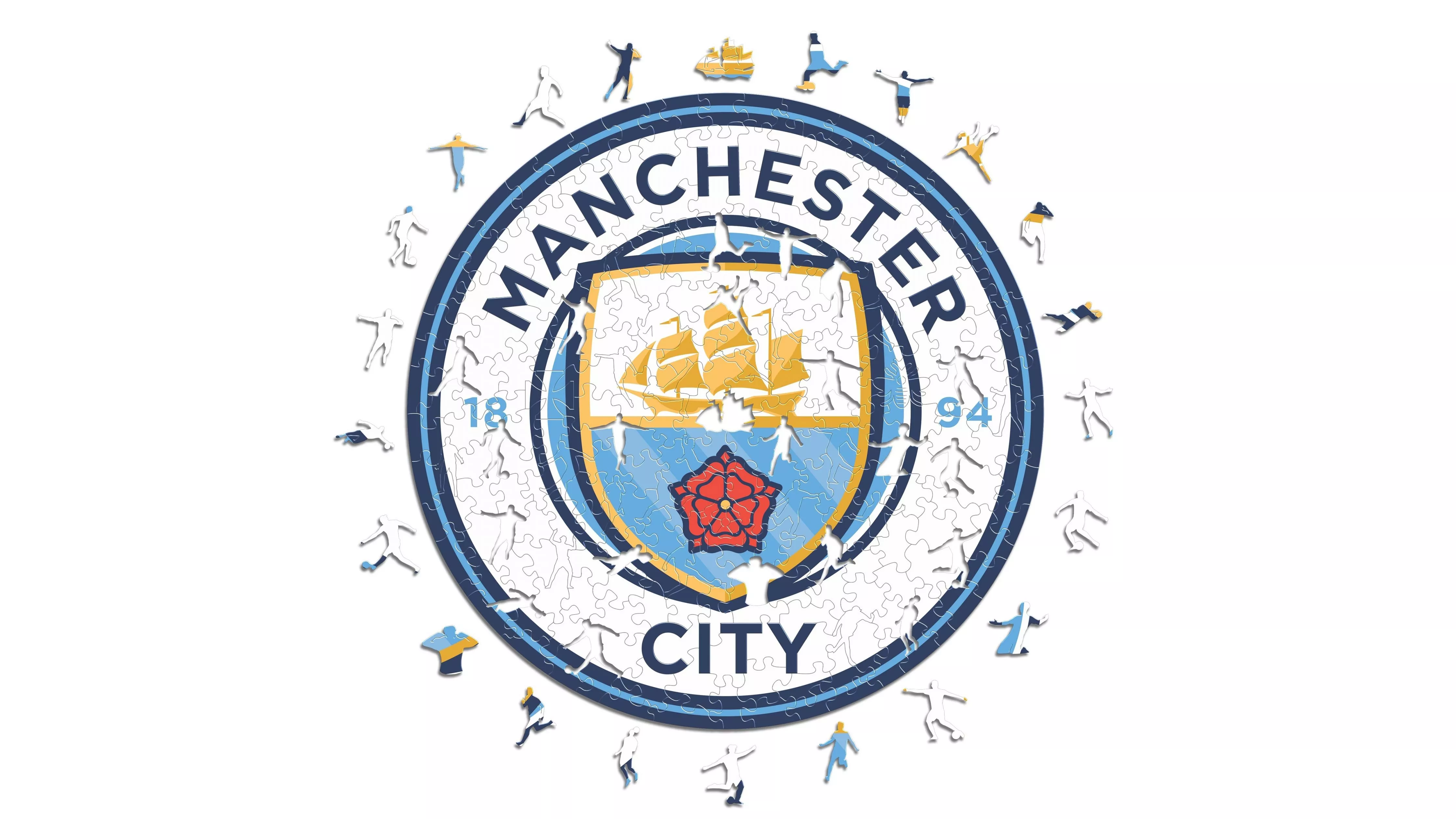 Manchester City FC Wallpaper 4K, Crest