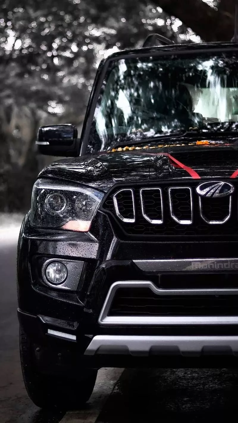 New Scorpio.mahindra.black, new scorpio, black, mahindra, car, HD phone wallpaper