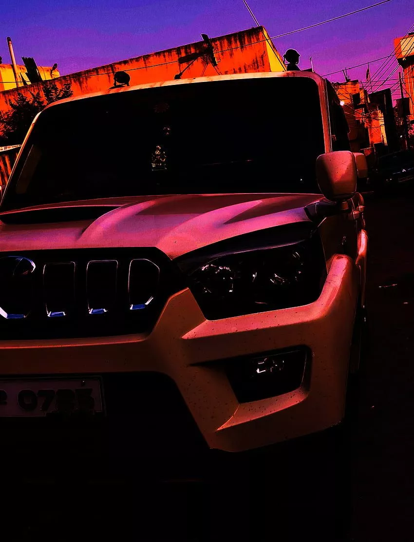 Mahindra Scorpio, Royal, sky, car, black HD phone wallpaper