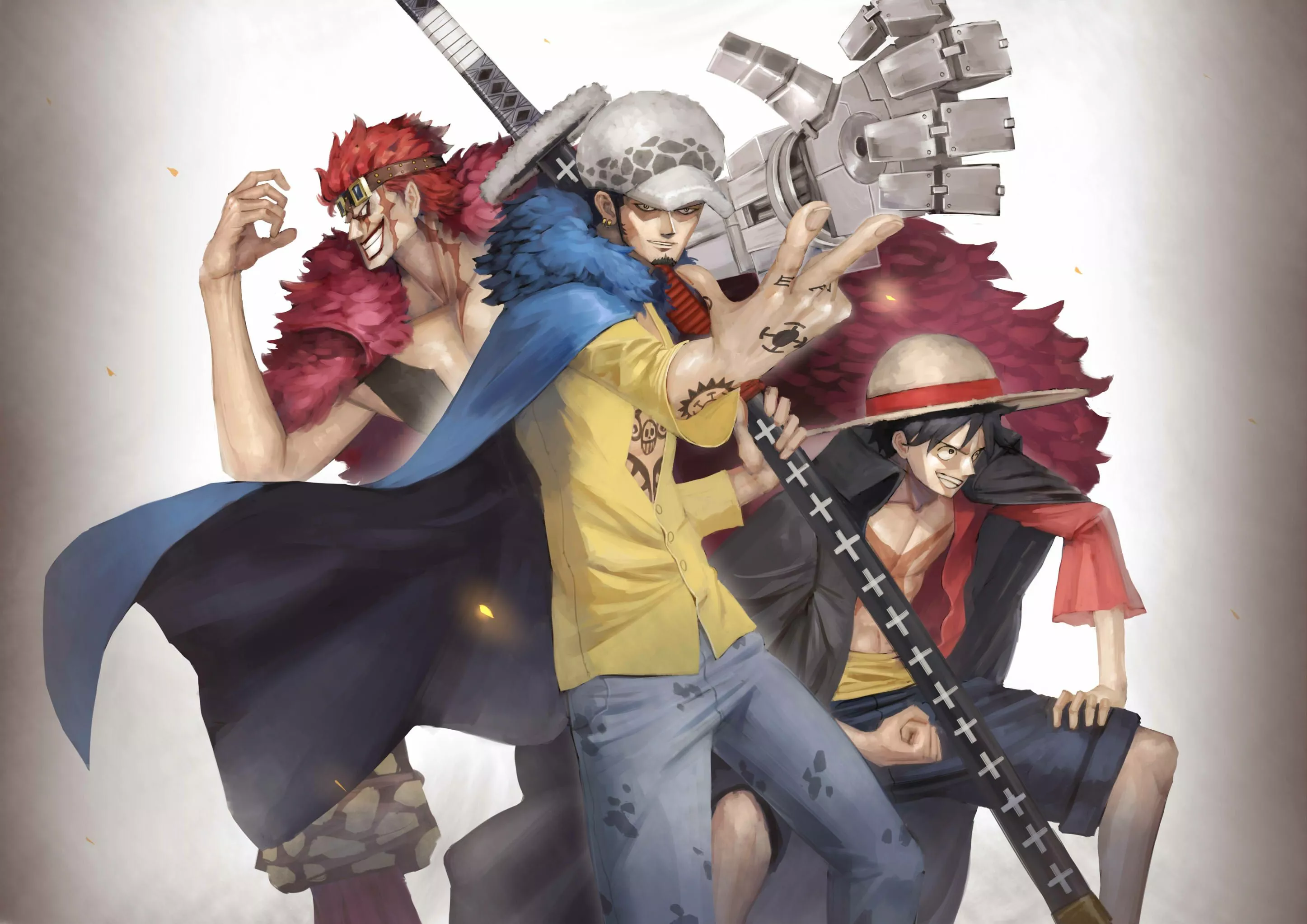 Eustass Kid x Trafalgar Law x Monkey D. Luffy One Piece Wallpaper, HD Anime 4K Wallpaper, Image and Background