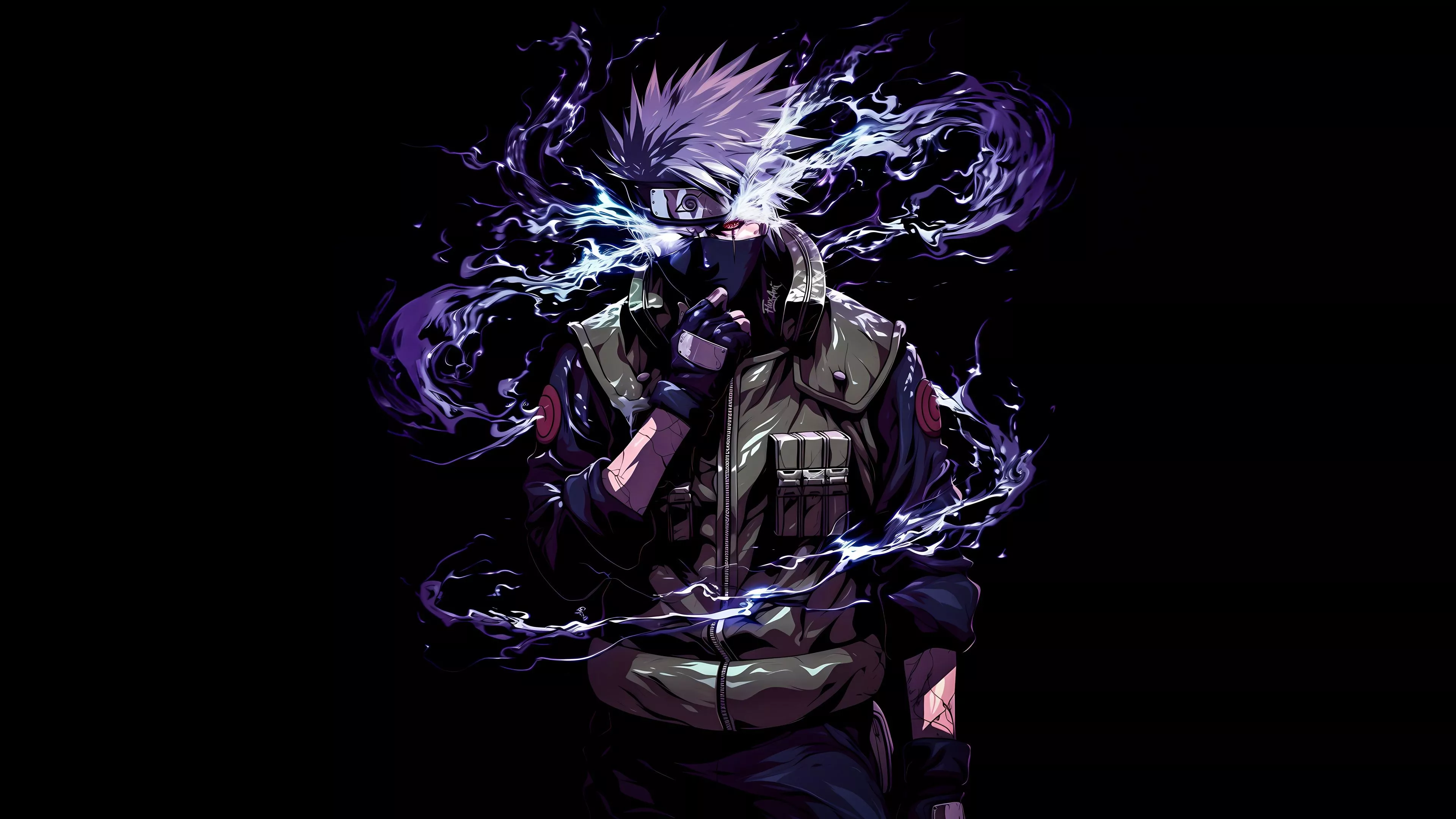 Kakashi Hatake Wallpaper 4K, AI art, 5K, 8K, Naruto, AMOLED