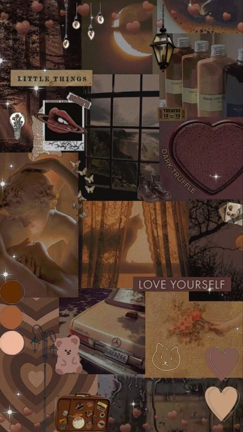 Brown aesthetic. iPhone vintage, Dark