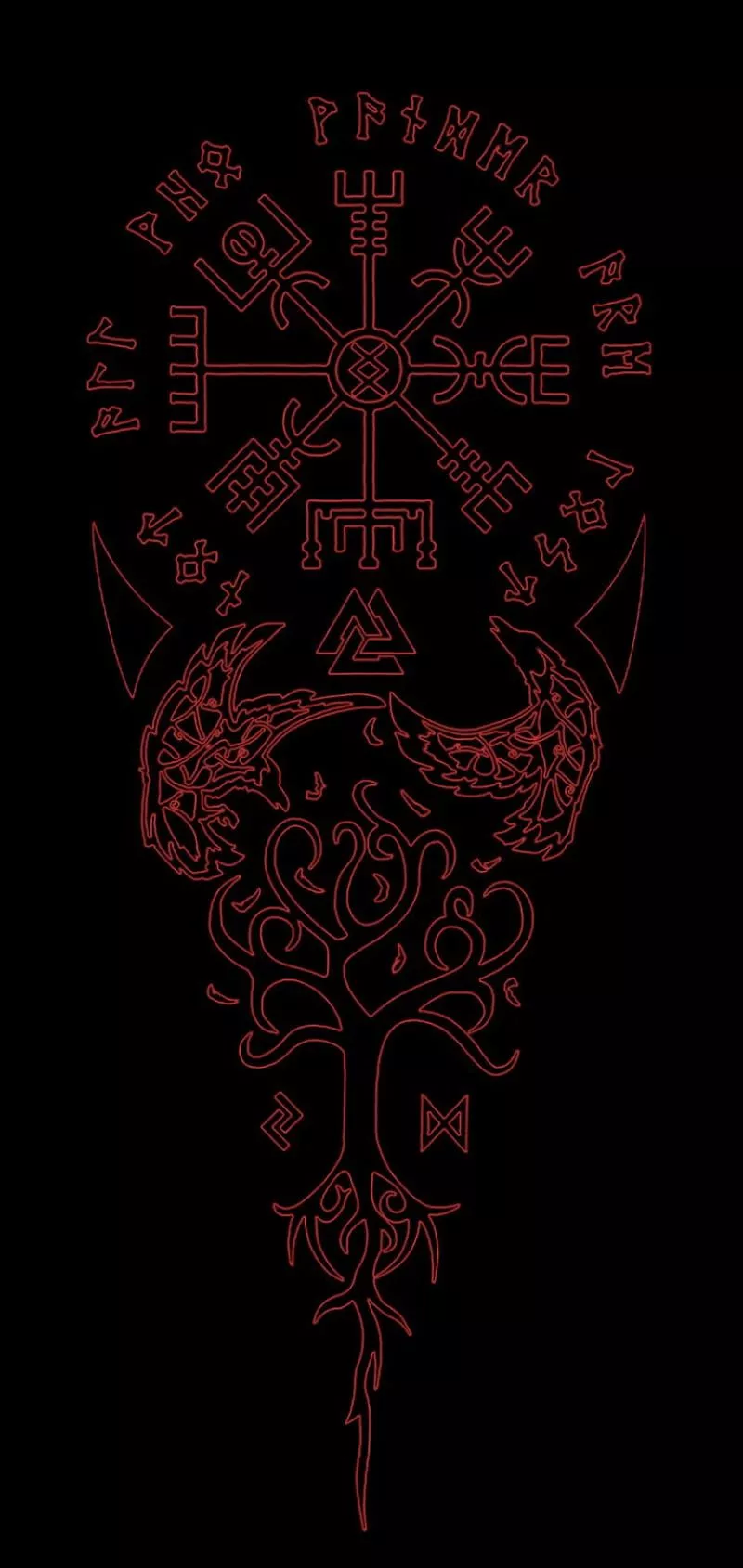 Vegvisir, Viking, Norse, Symbol, HD