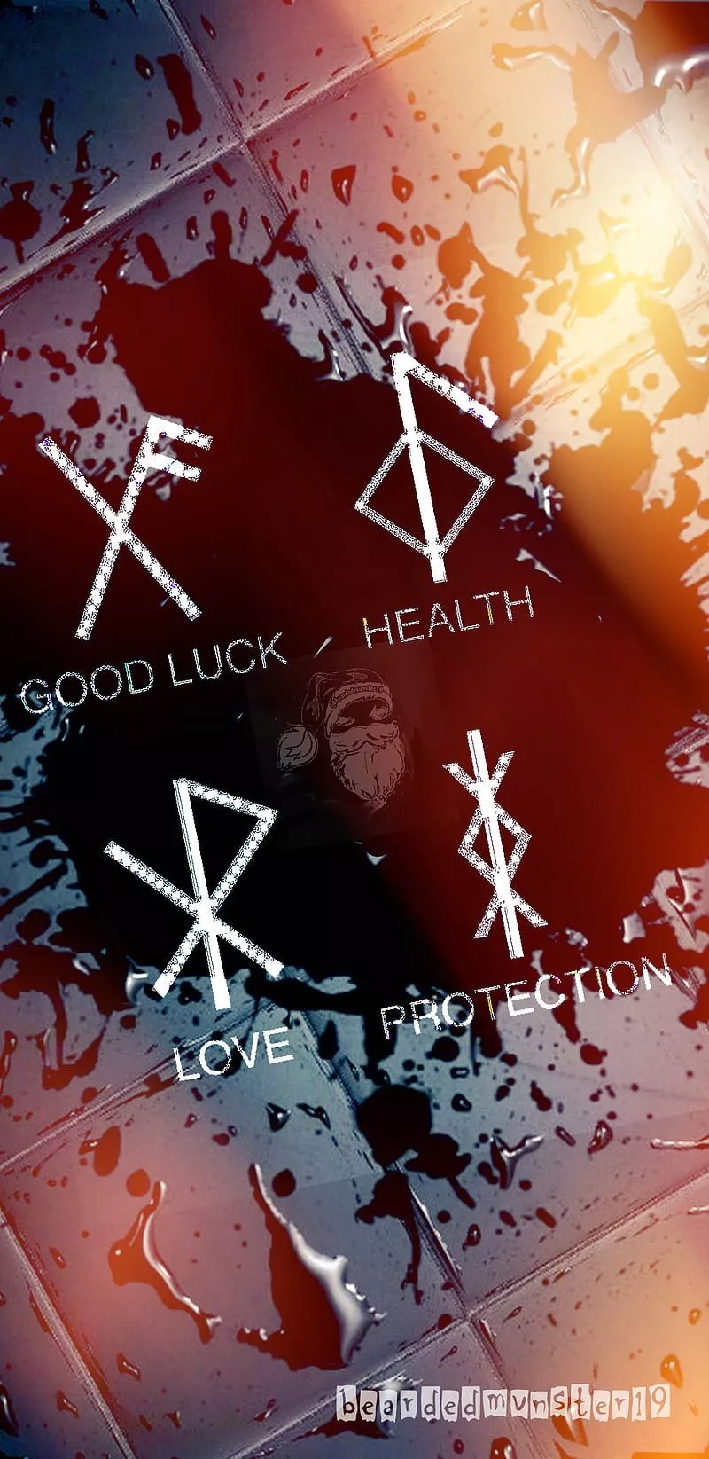 Norse runes, protection, Algiz, HD