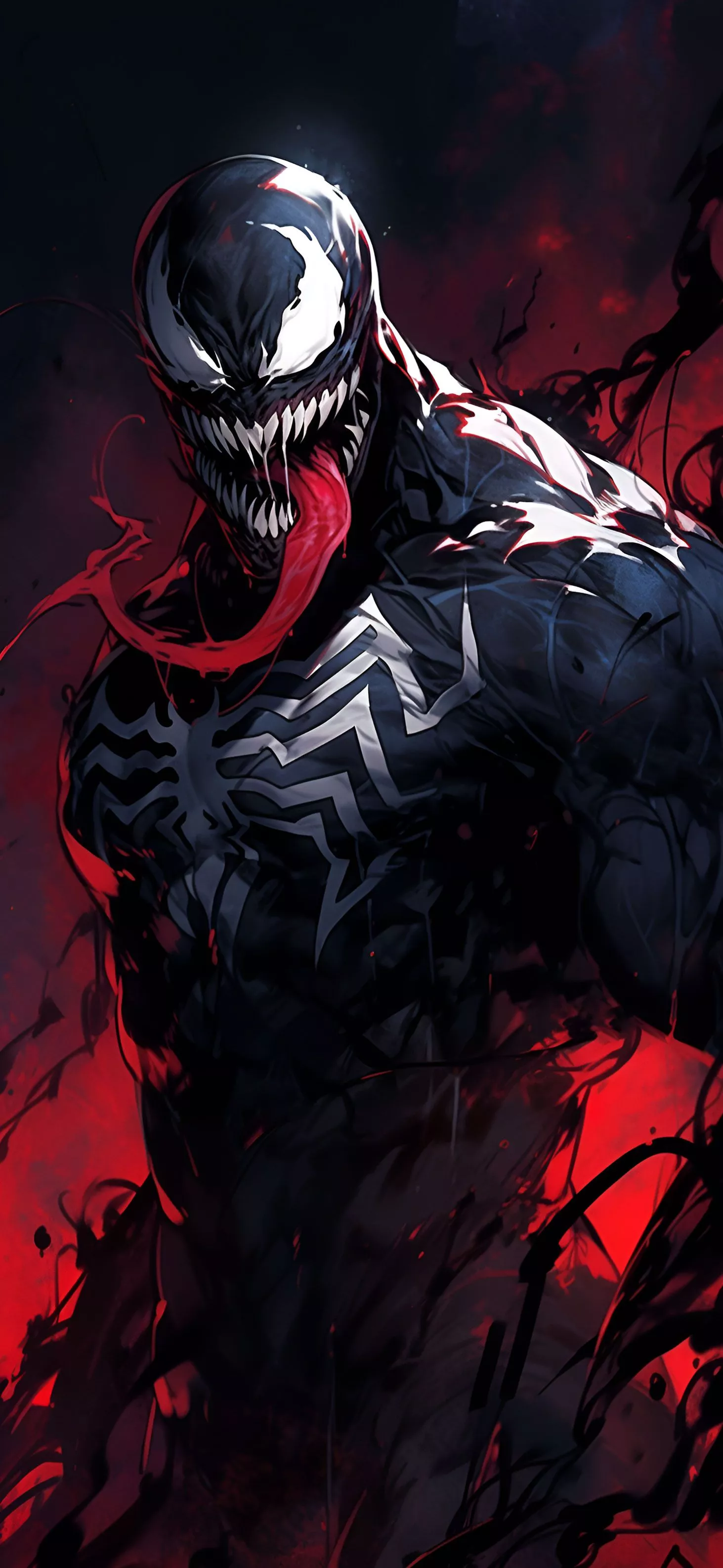 Marvel Venom's Smile Spooky Wallpaper