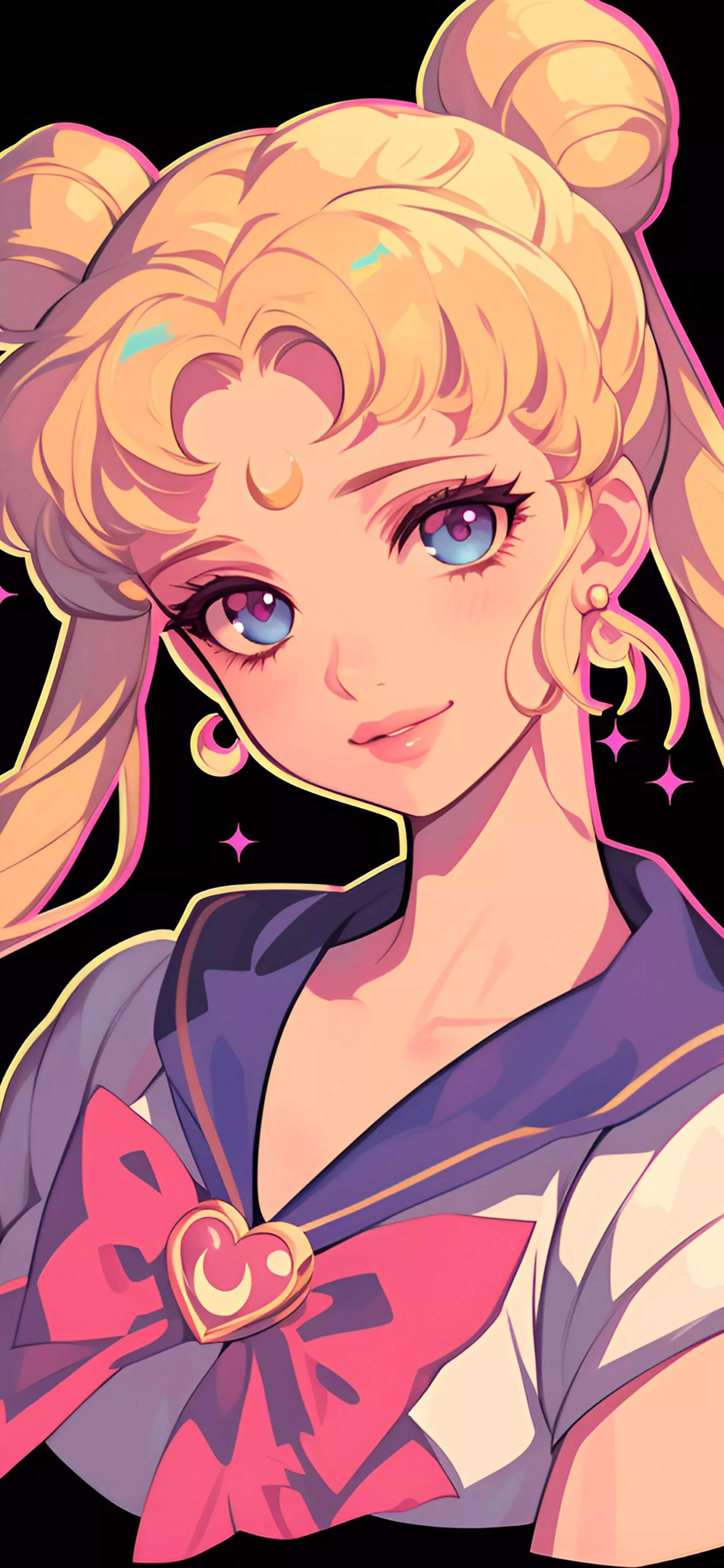 Sailor Moon Anime Black Wallpaper