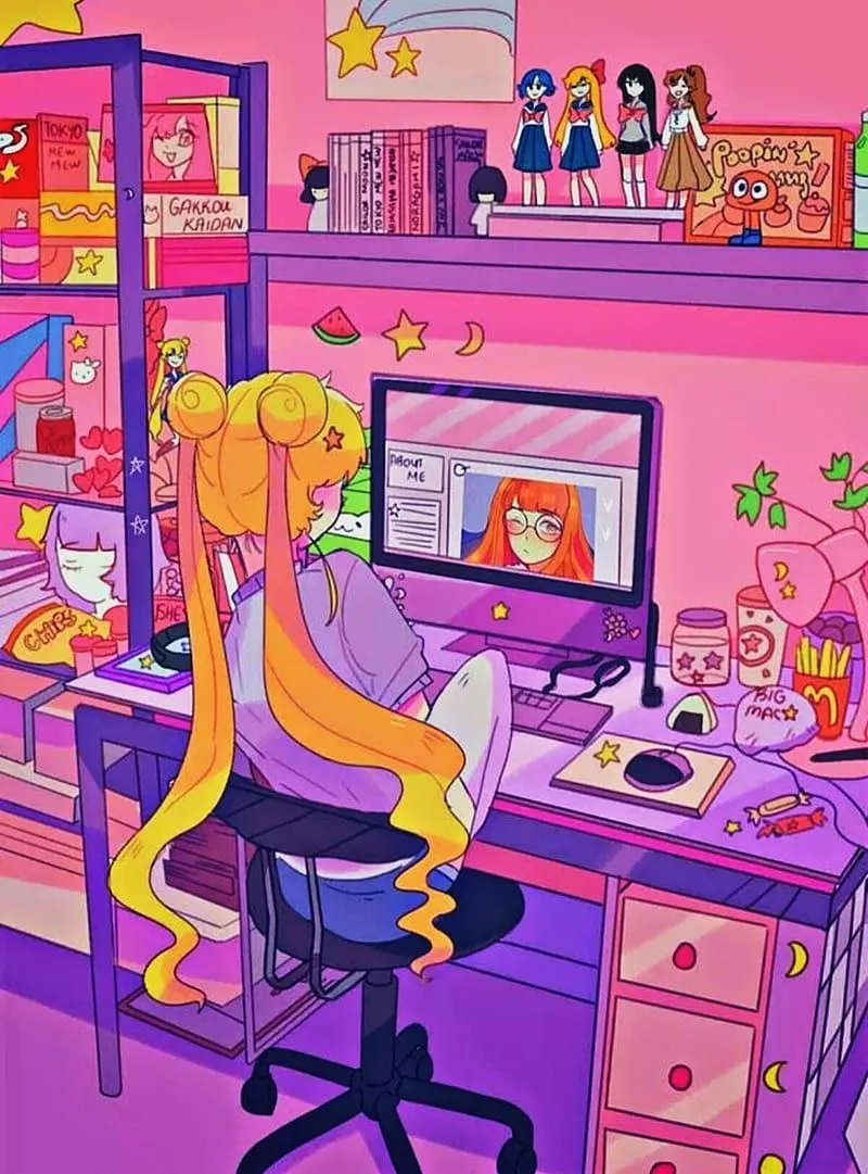 Sailor Moon, anime, room, usagi, HD