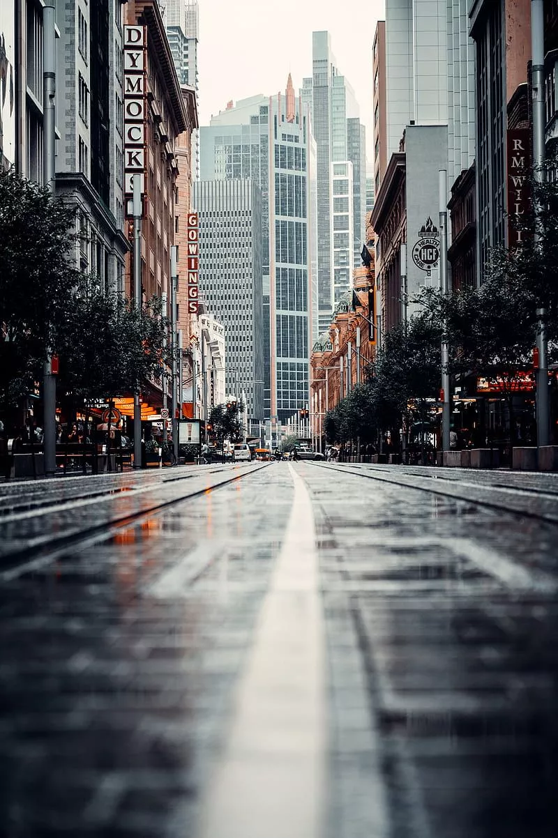 City, road, buildings, street, HD phone wallpaper