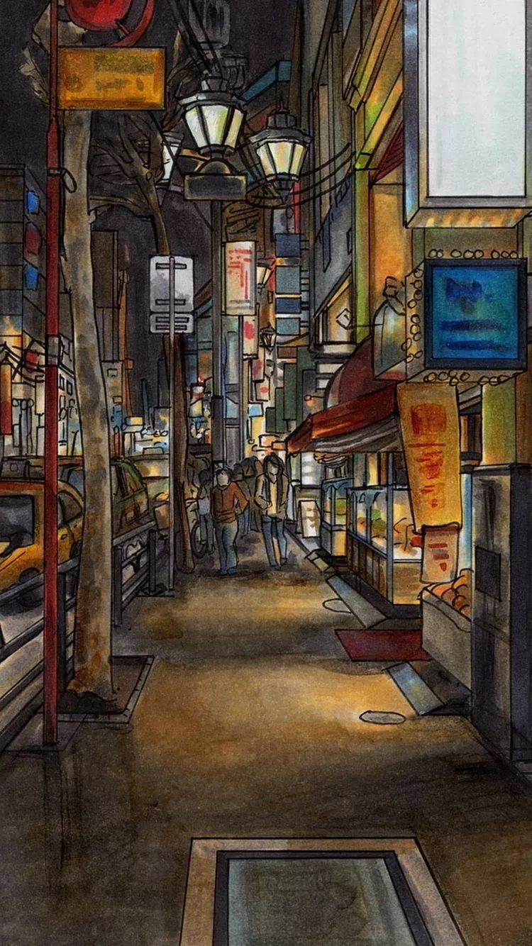Urban drawing Download Free Wallpaper