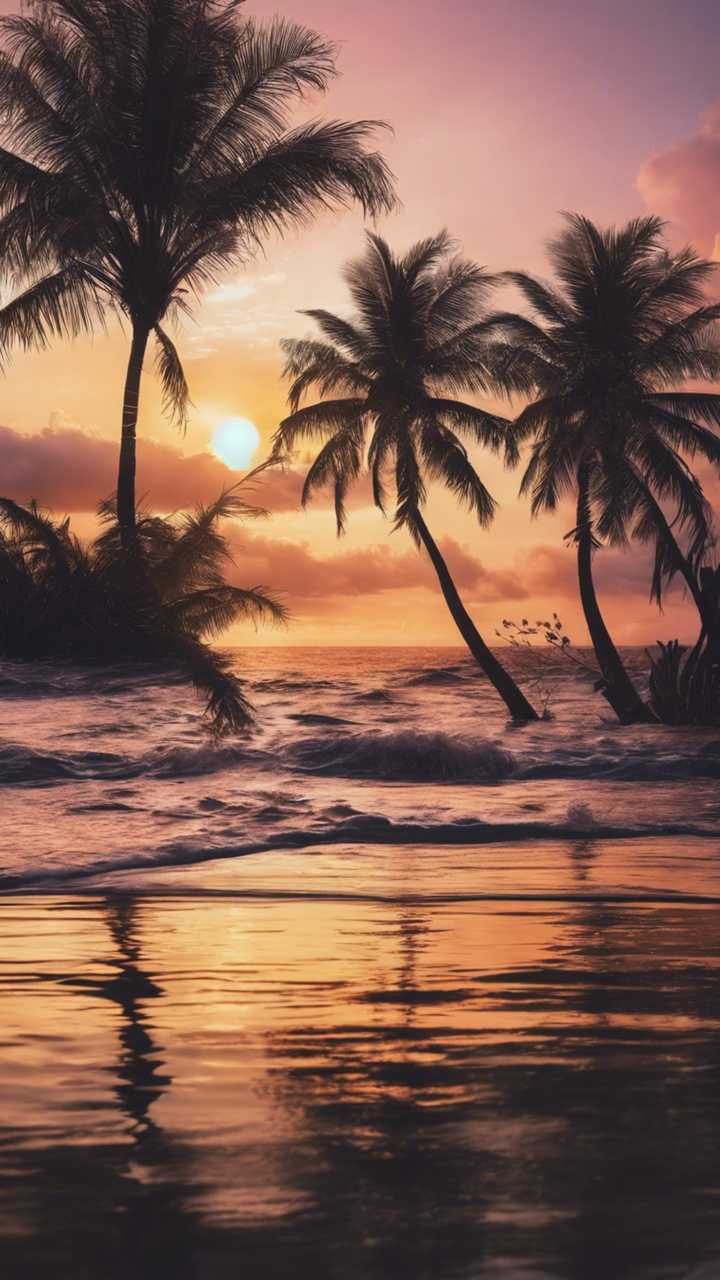 A beautiful sunset over the ocean