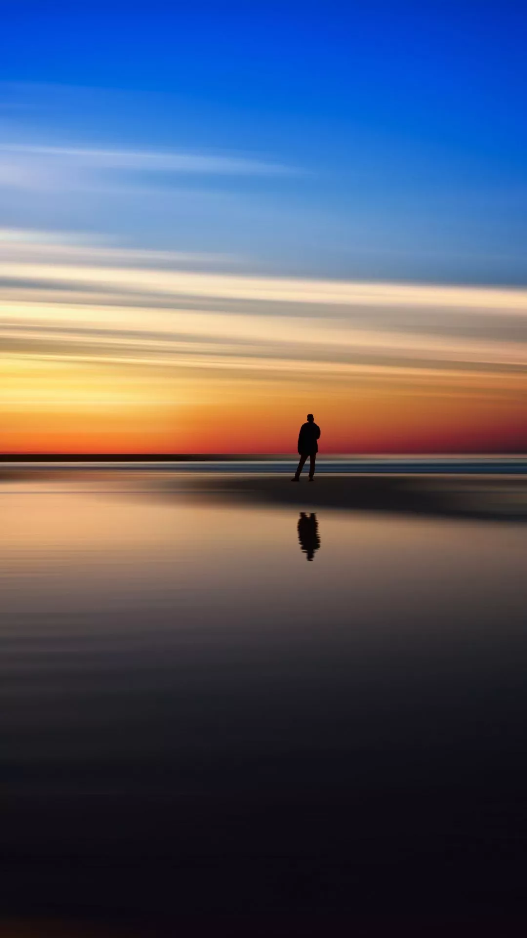 Reflecting Colorful Beach Sunset iPhone