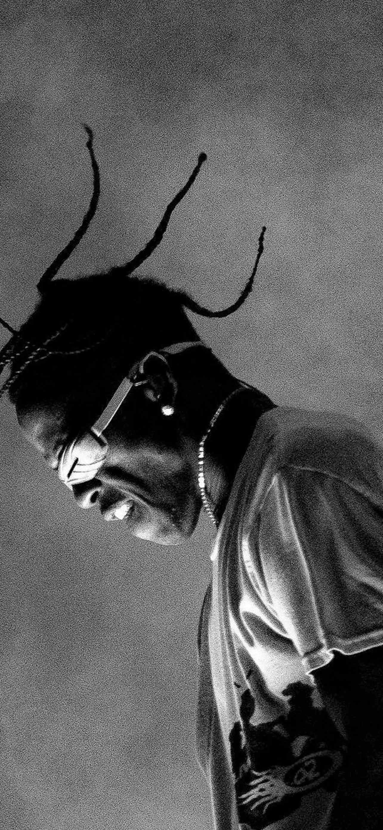 Travis Scott Wallpaper 4K, Monochrome