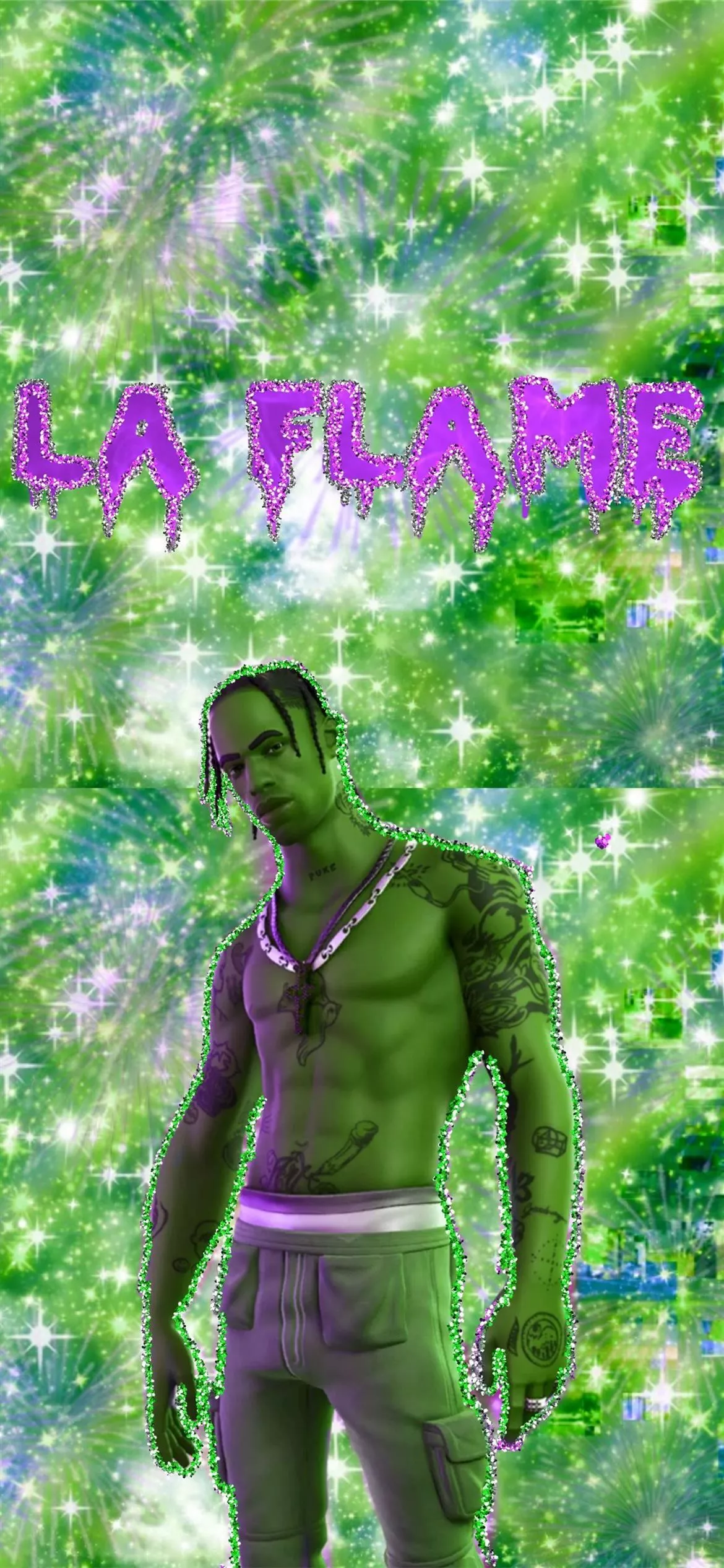 TRAVIS SCOTT FORTNITE iPhone Wallpaper