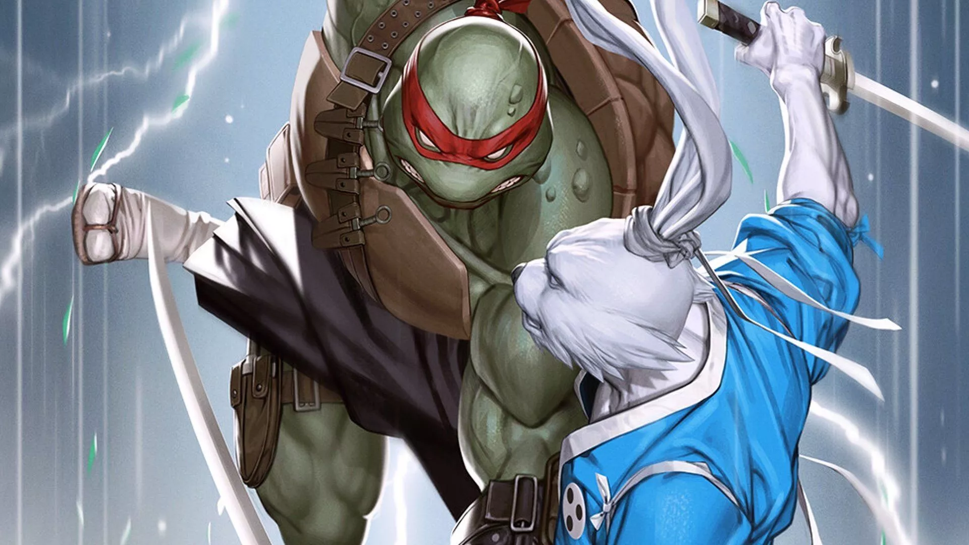 Raphael Battles Usagi Yojimbo in Cool
