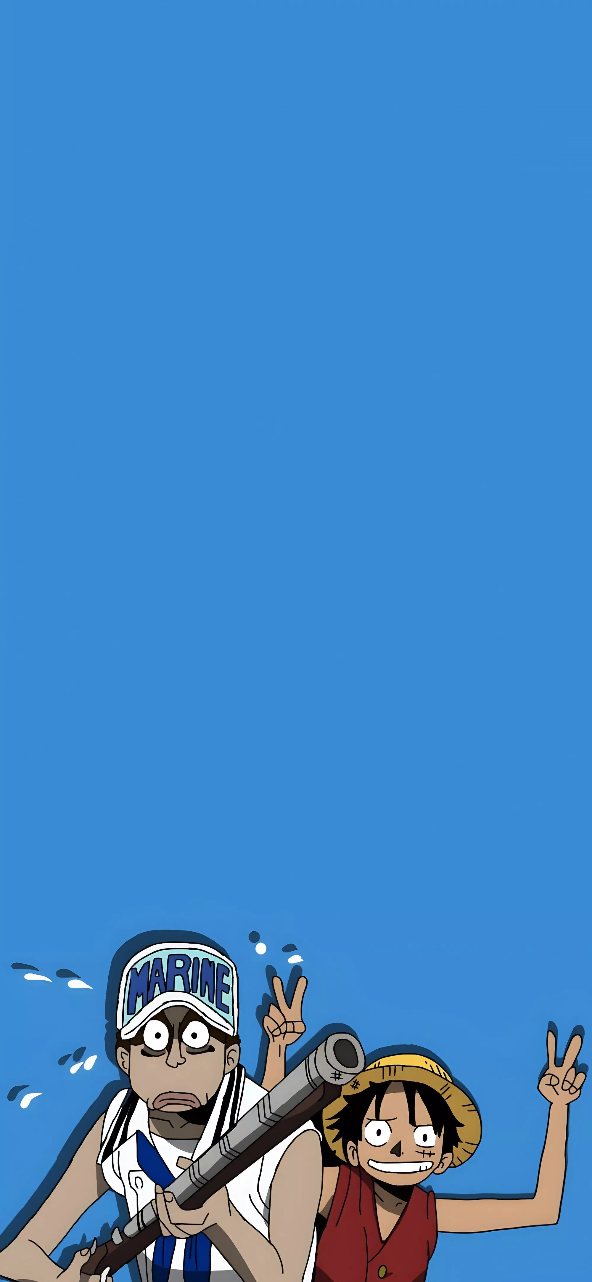 Luffy and Marine One Piece Wallpaper