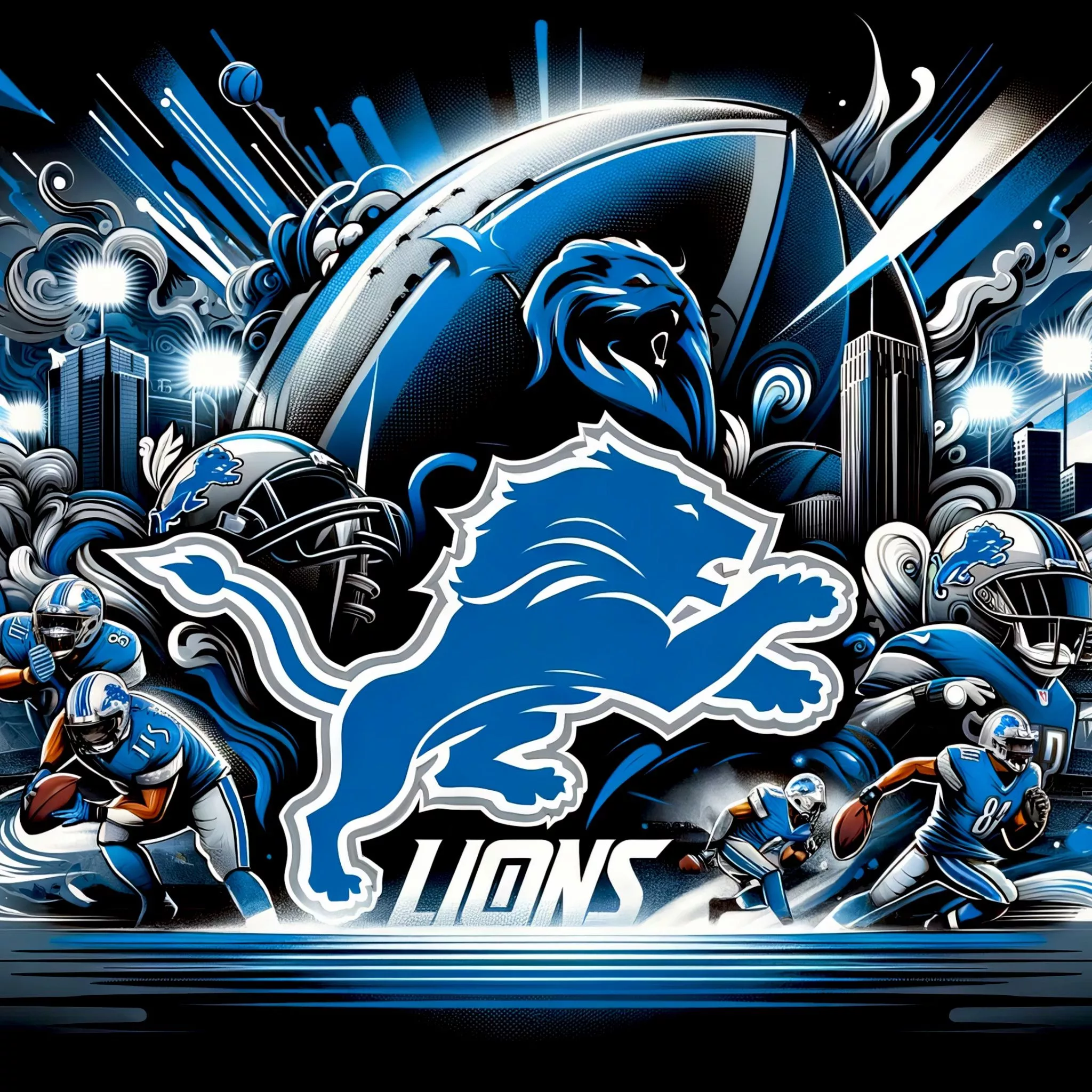 Detroit Lions Wallpaper 4K, NFL team, Super Bowl, Soccer