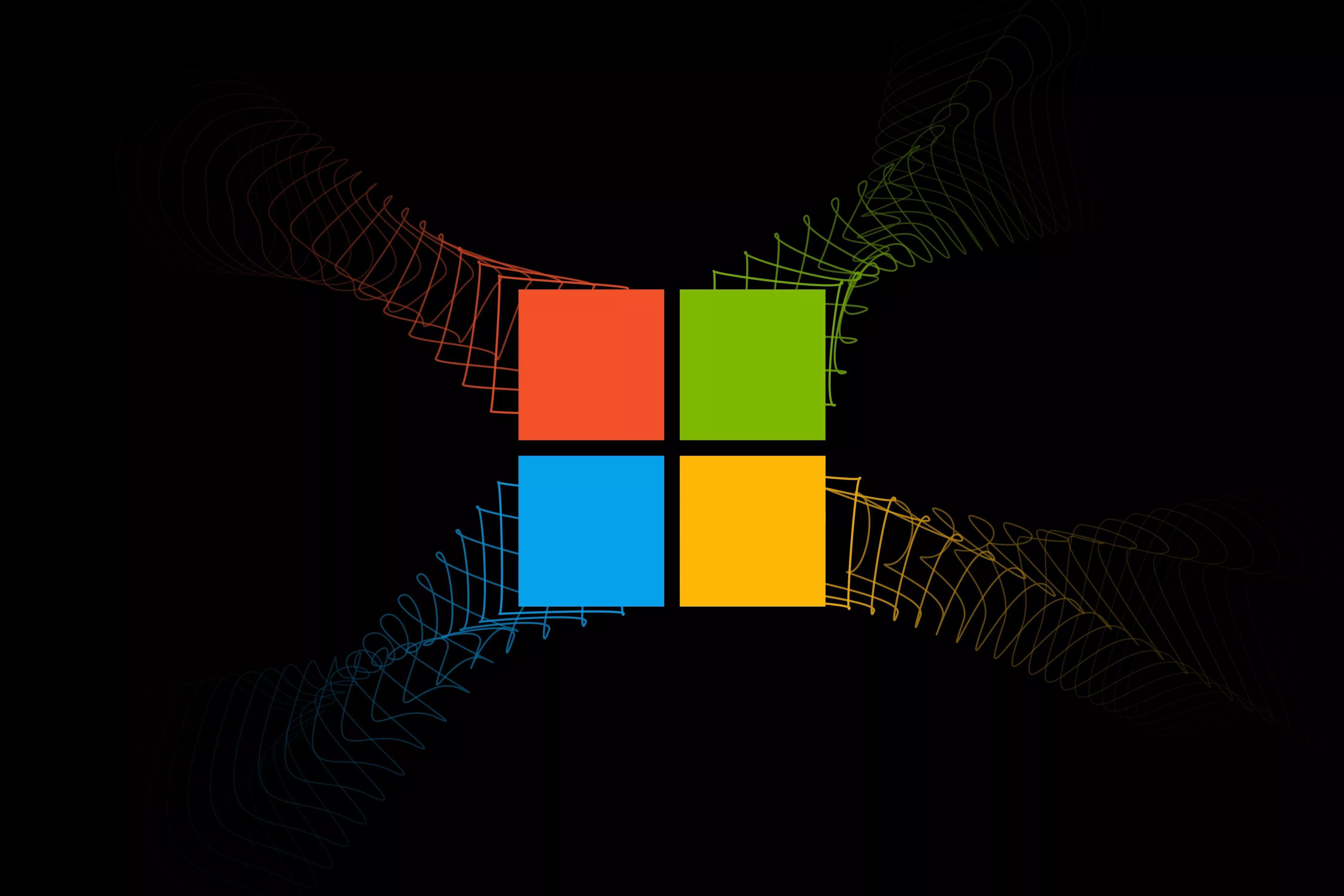 Windows logo Wallpaper 4K, Black