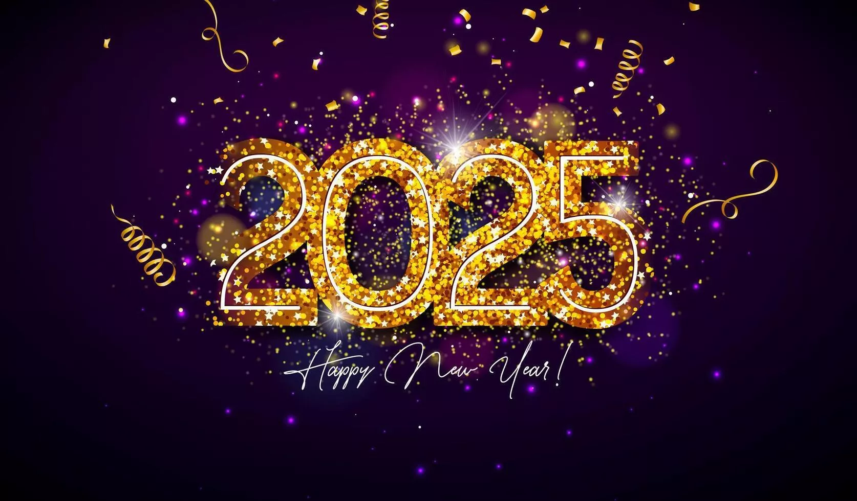 Happy New Year 2025 Vector Art, Icon