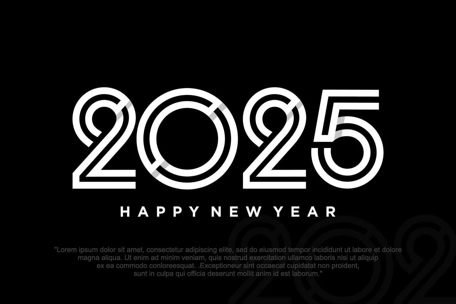 happy new year 2025 design
