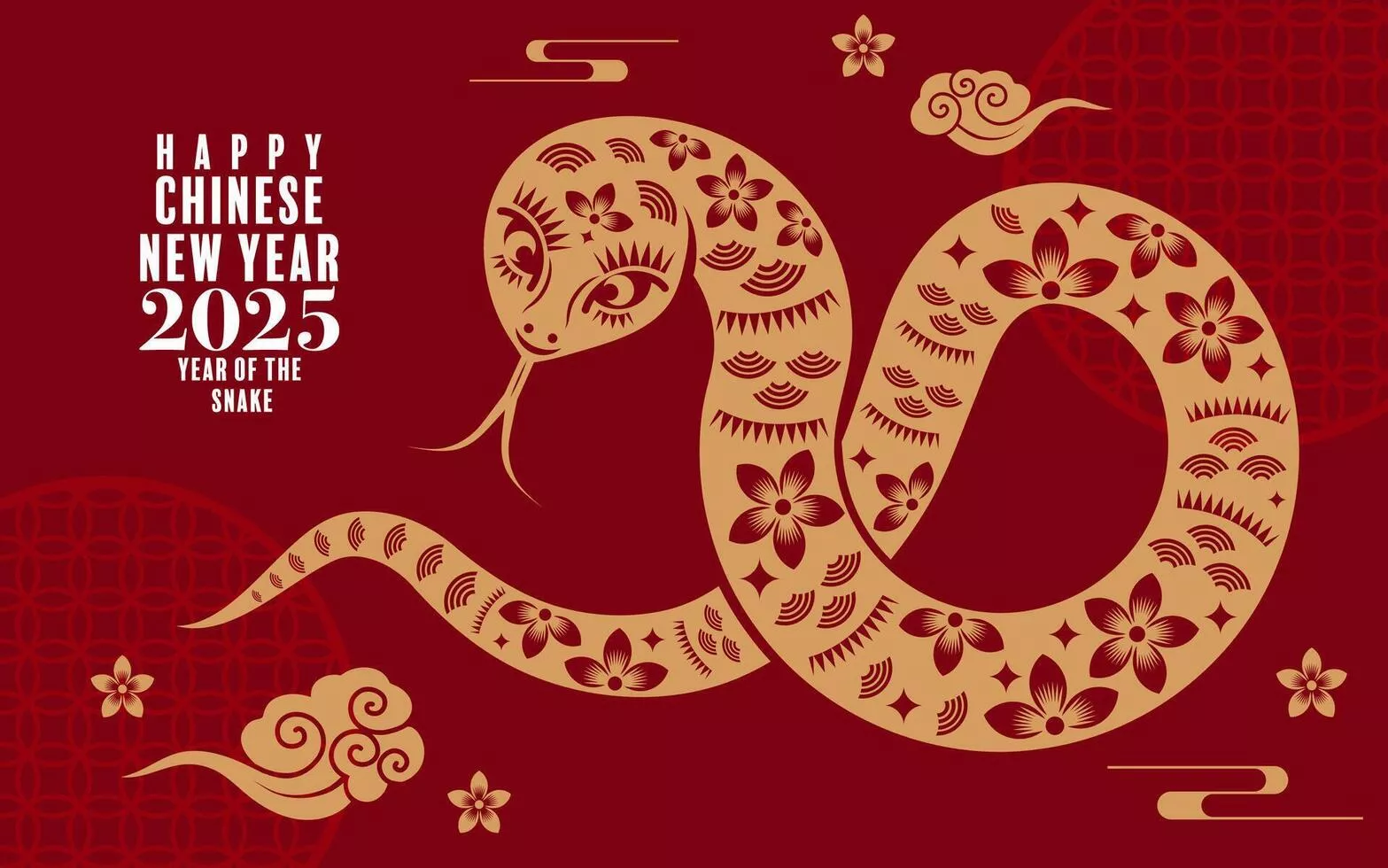 the snake zodiac sign paper cut style