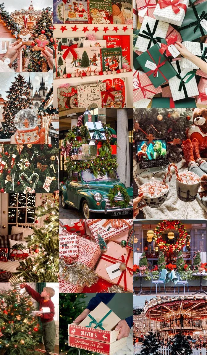 Christmas Collage Aesthetic Ideas