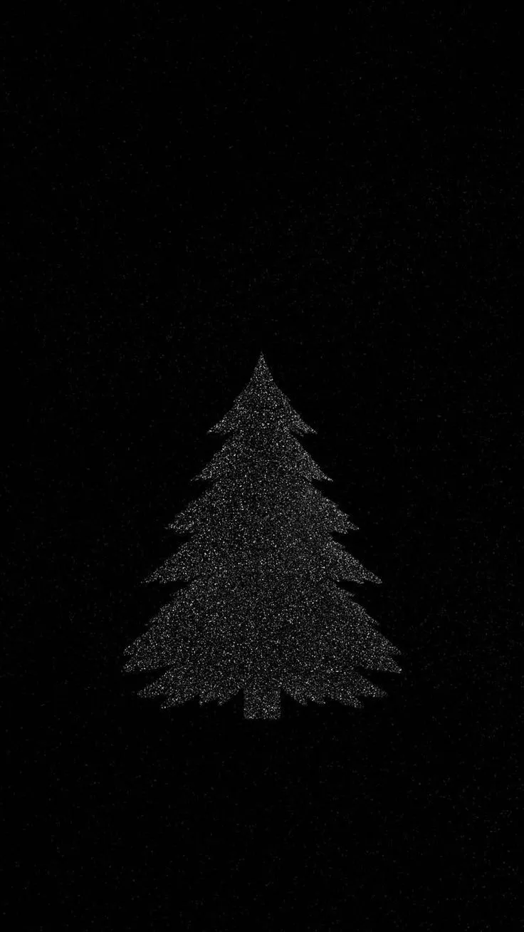 Xmas Tree Dark iPhone Wallpaper