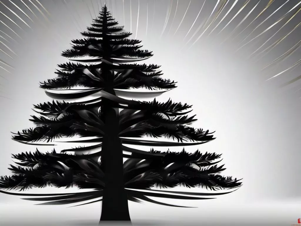 Black Christmas Tree Wallpaper