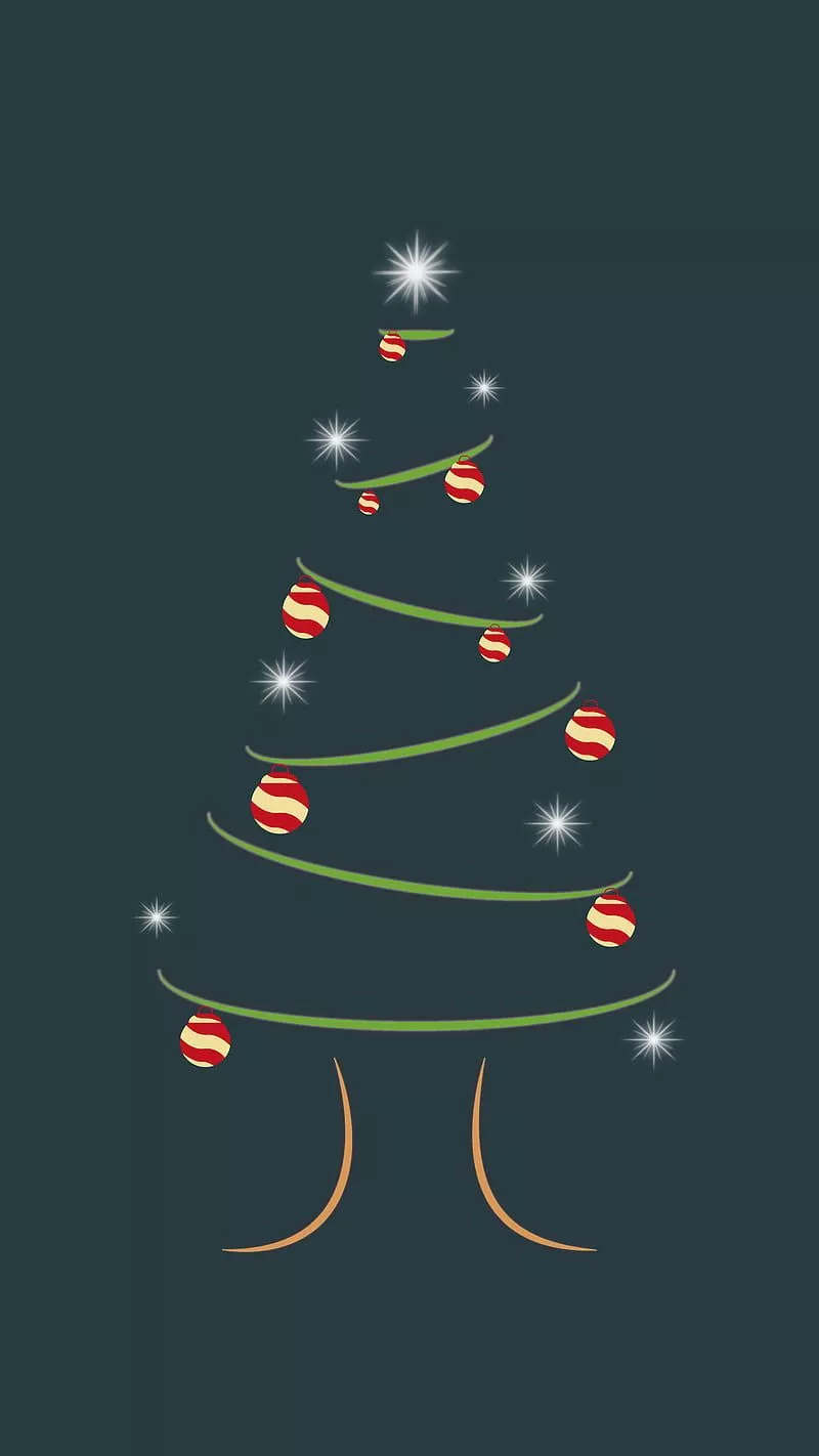 HD simple christmas tree wallpaper
