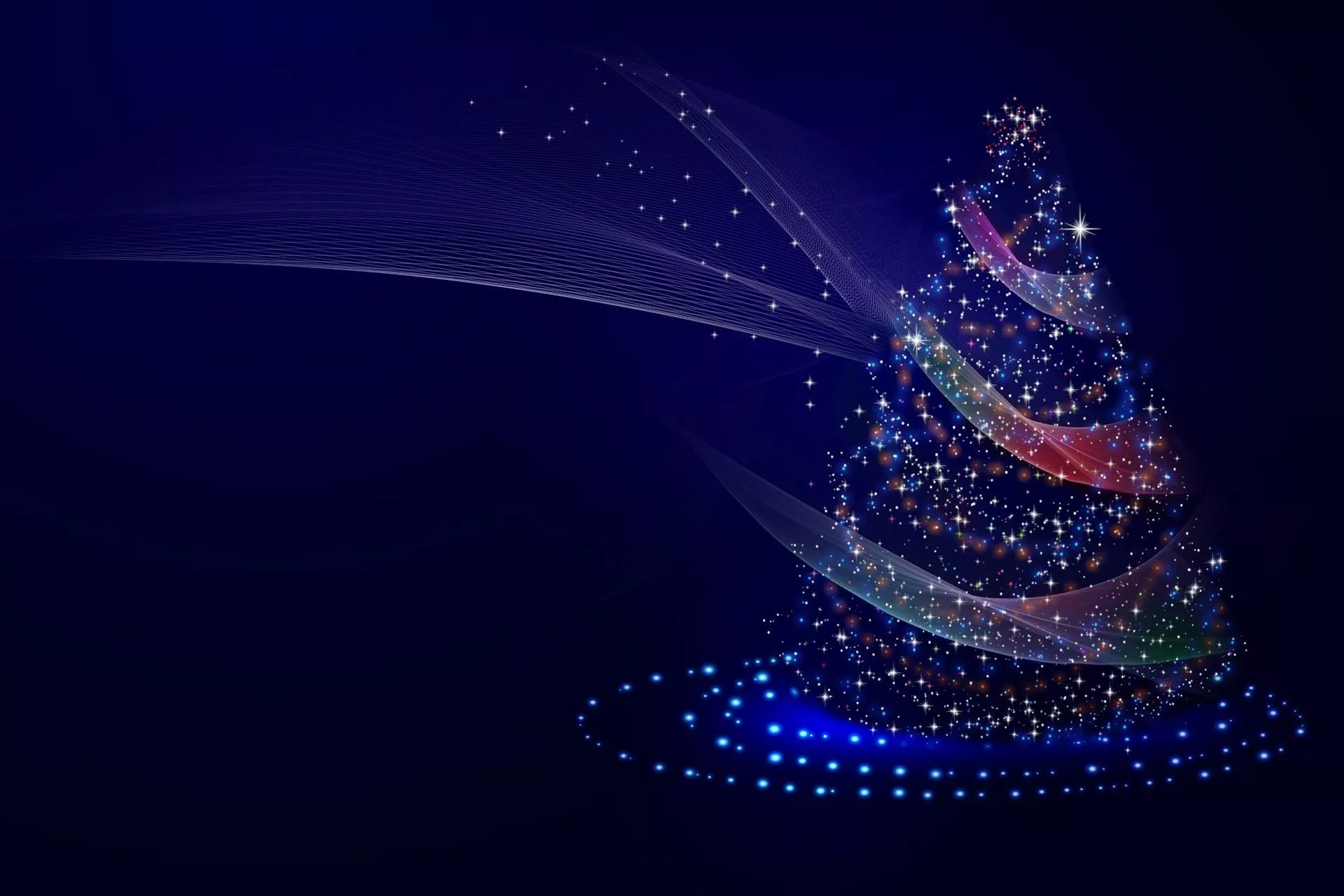 Blue Christmas Tree HD Wallpaper