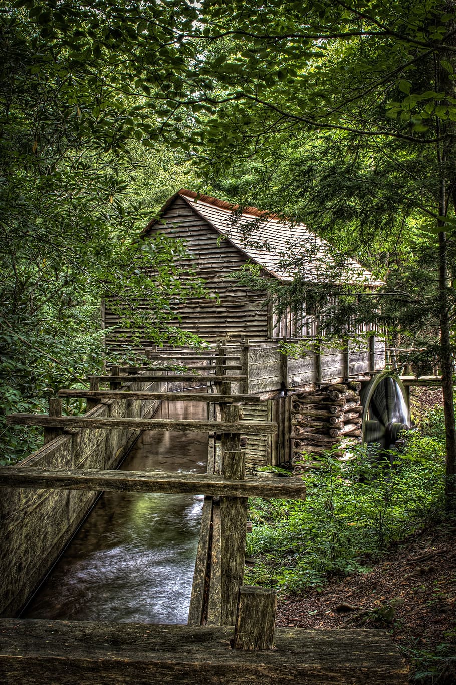 HD wallpaper: grist mill, cades cove