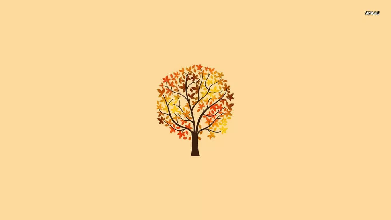 Minimalist Autumn landscape Wallpaper